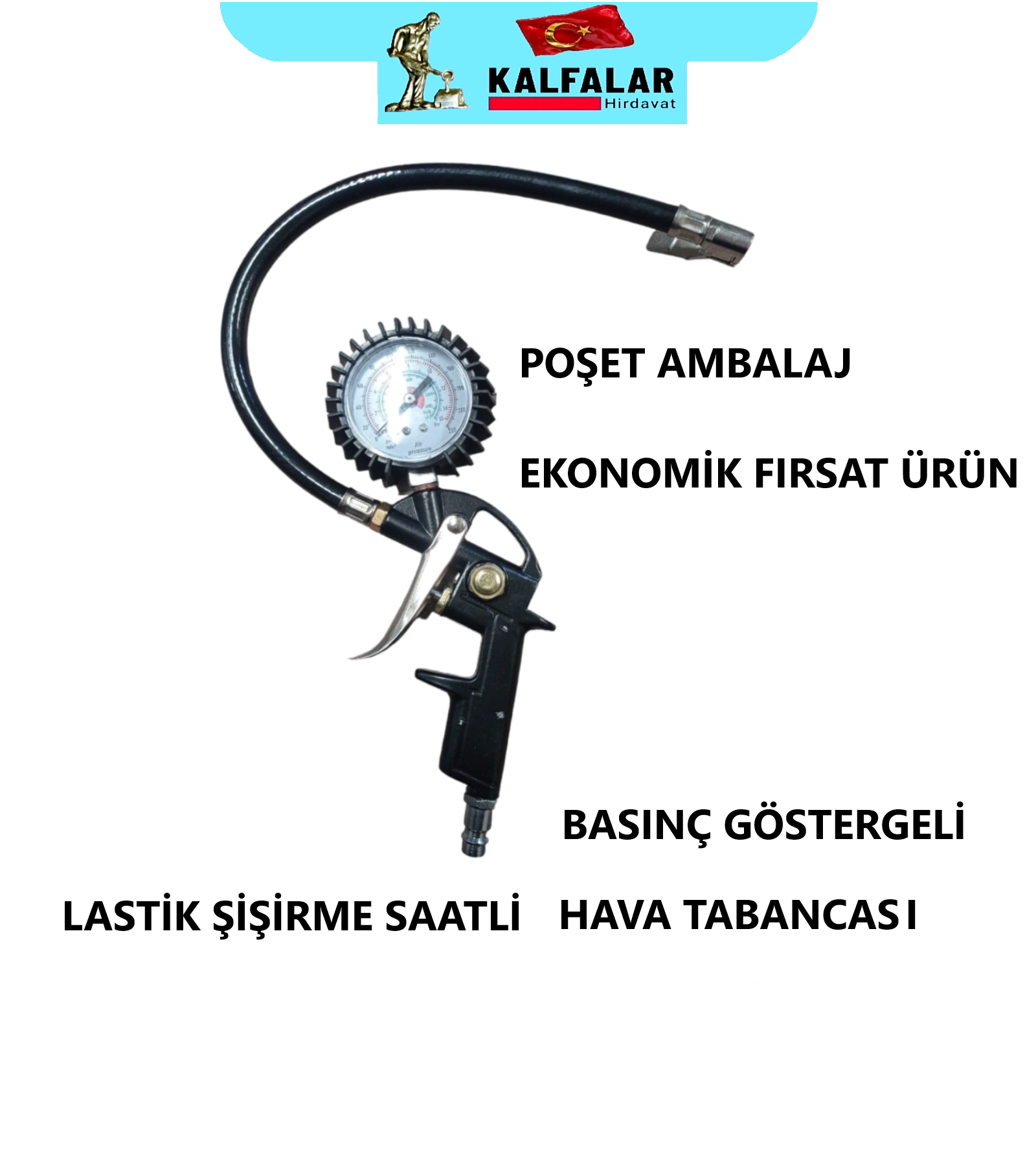 LASTİK ŞİŞİRME HAVA TABANCASI SAATLİ ECOLİ