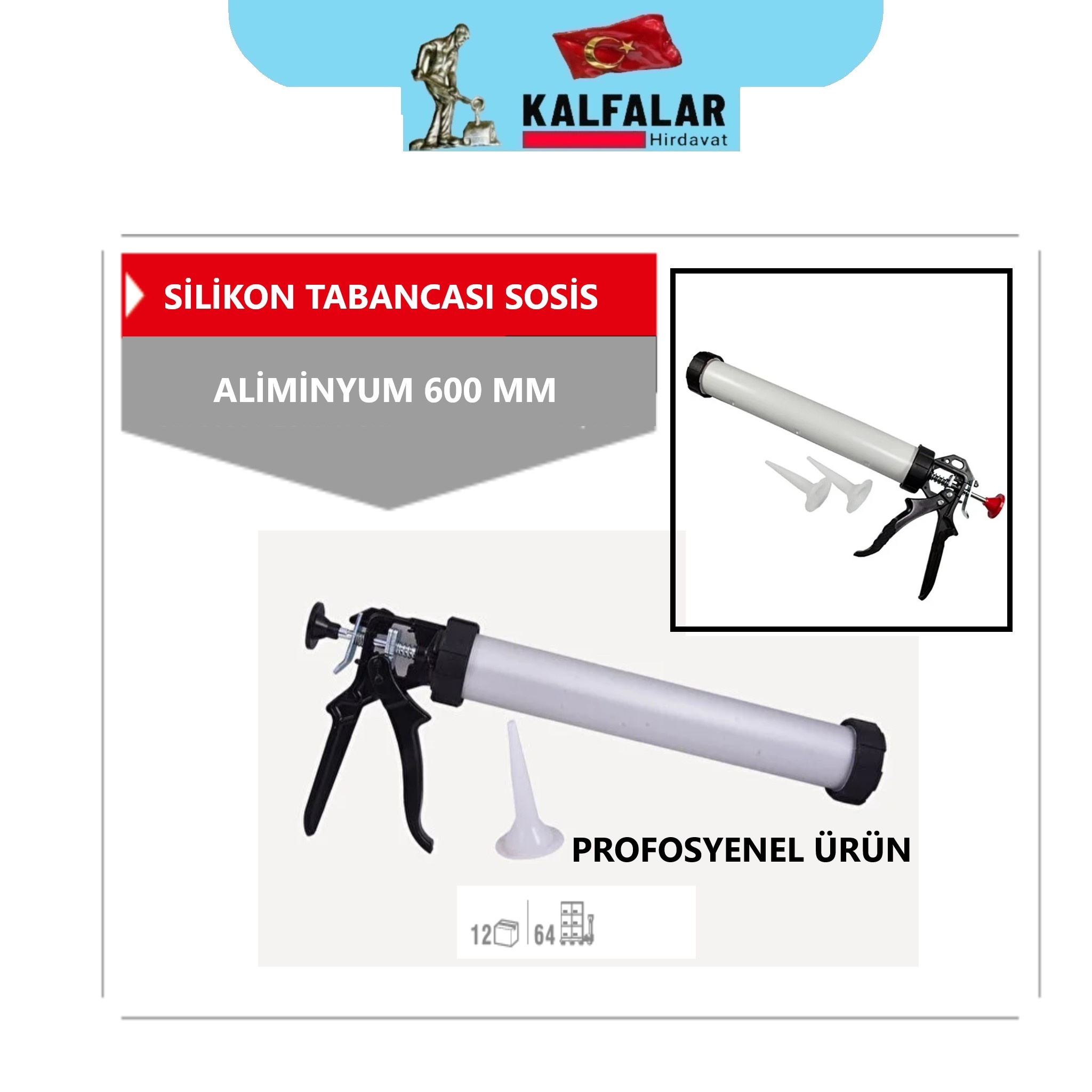 SOSİS TABANCASI 600 MM ALİMİNYUM PROFOSYENEL