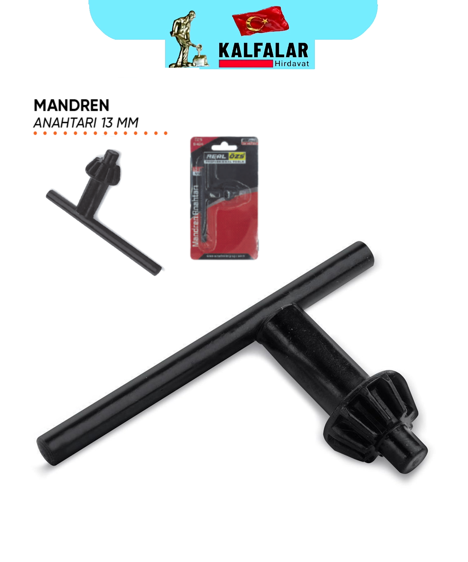 MANDREN MATKAP ANAHTARI 13 MM BLİSTERLİ