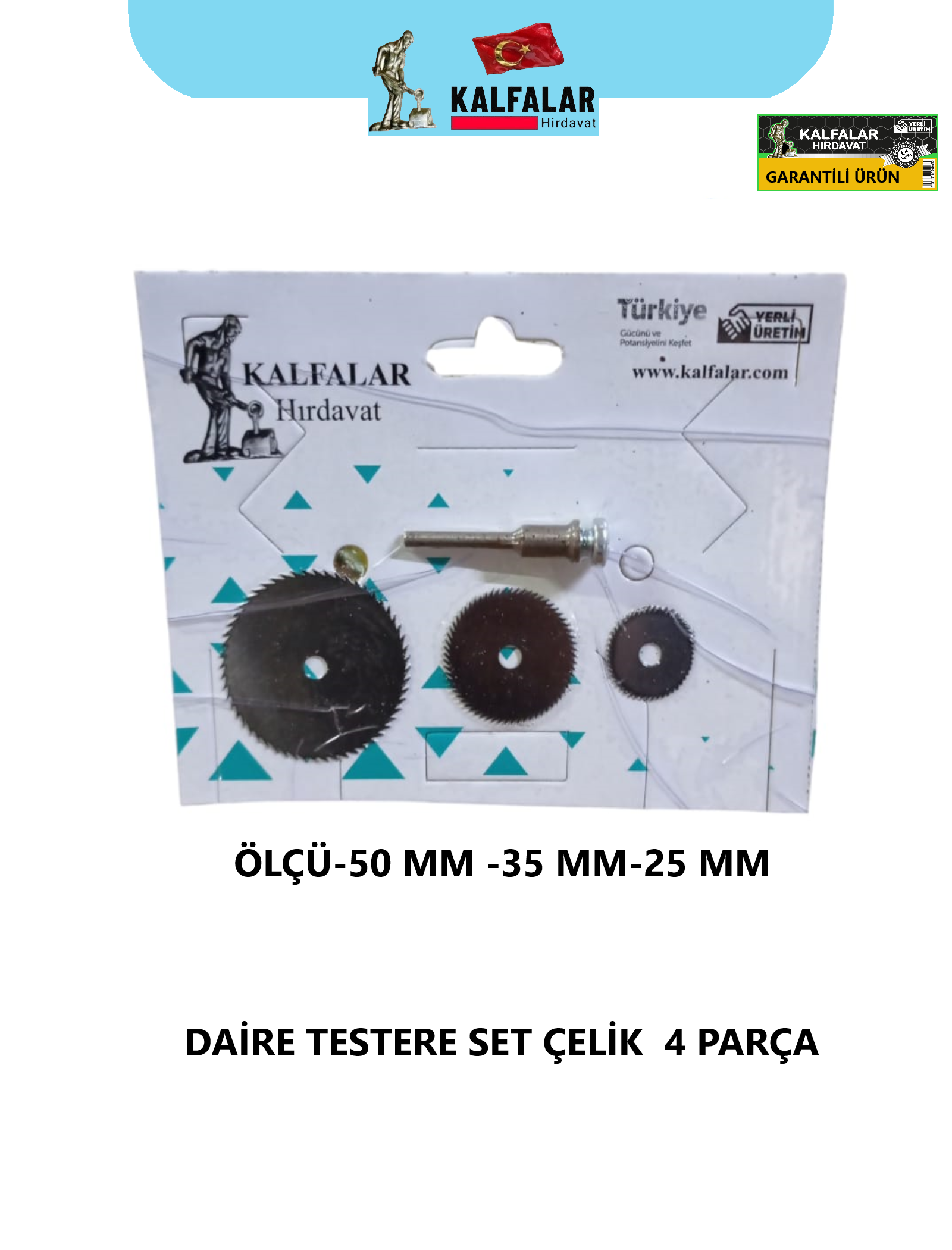 TESTERE SET DAİRE 4 PARÇA ÇELİK 