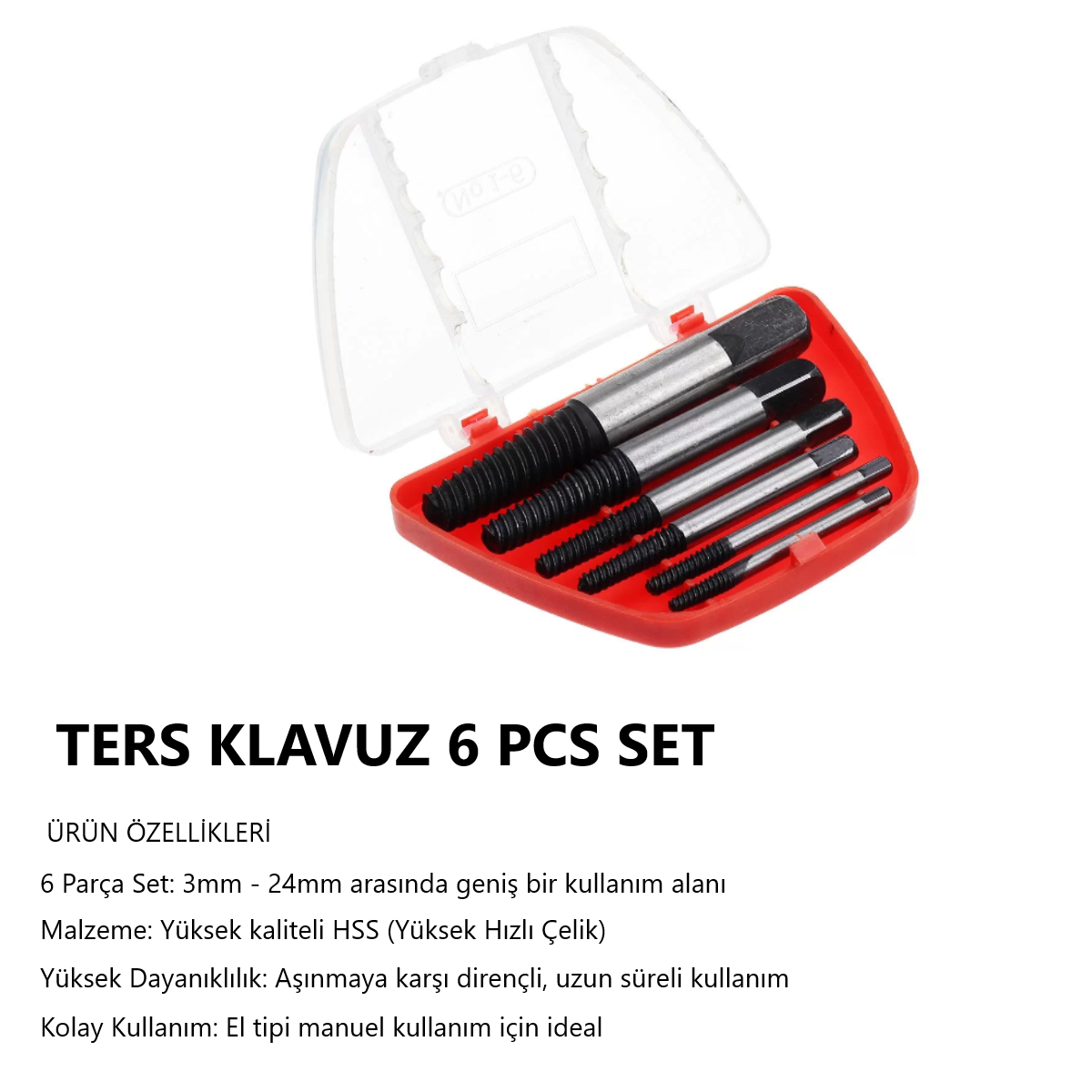 TERS KLAVUZ SET 6 PARÇA