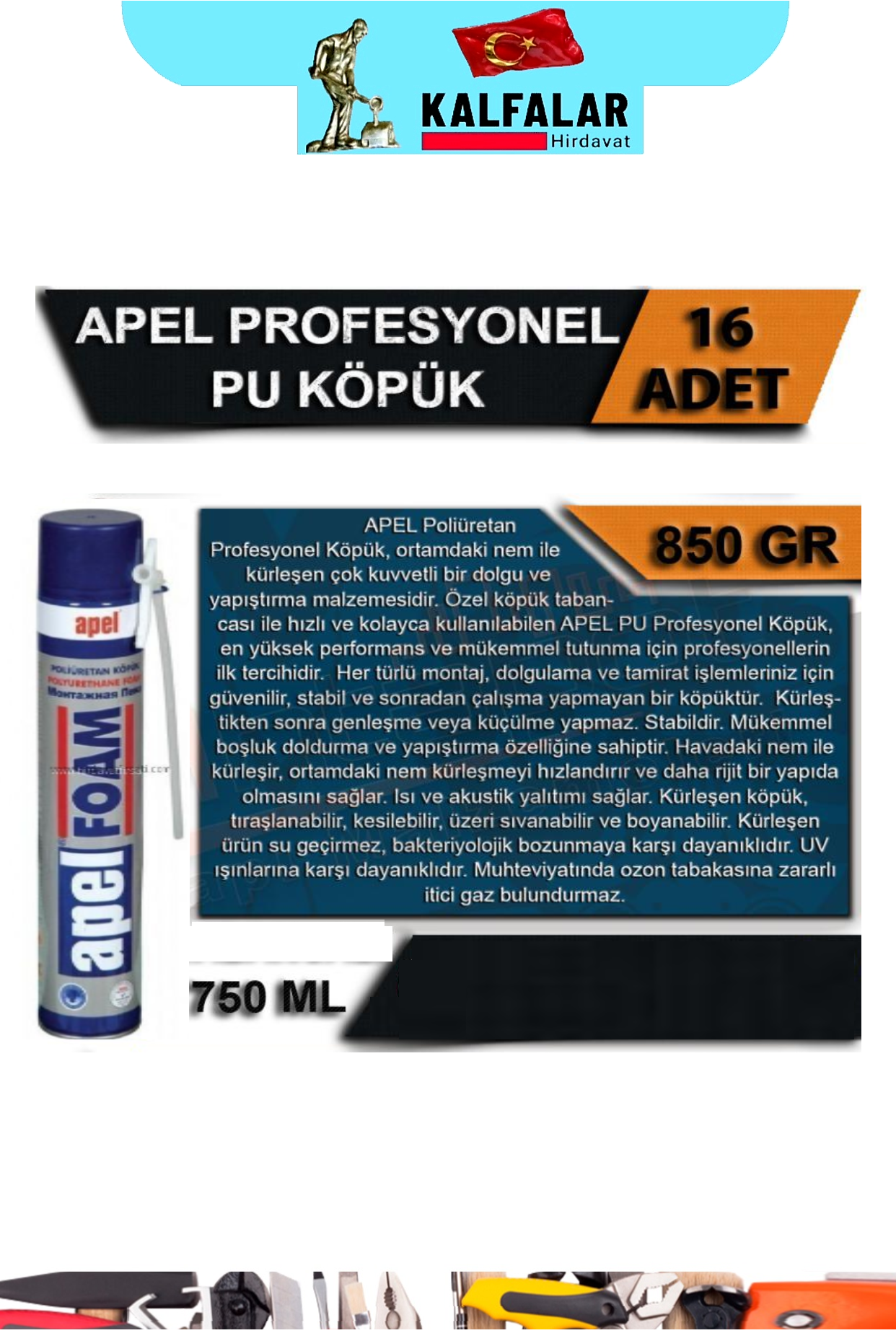 APEL KÖPÜK 850 GR 750 ML TAM DOLUM 