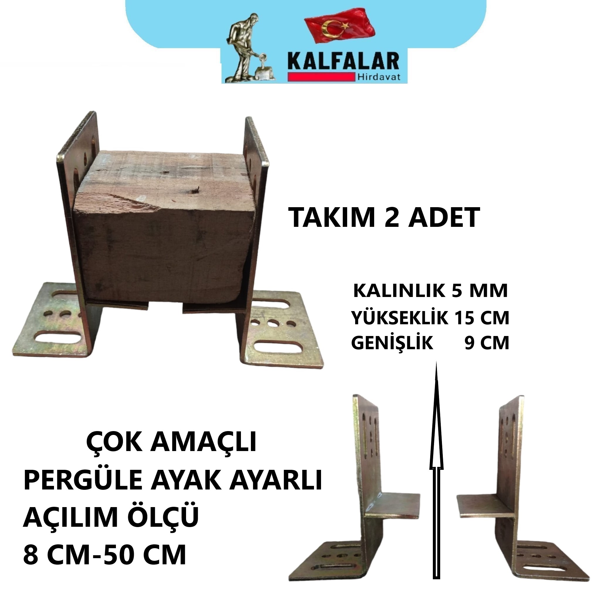 PERGÜLE AYAK TABANLI ÇOK AMAÇLI 9X15 CM