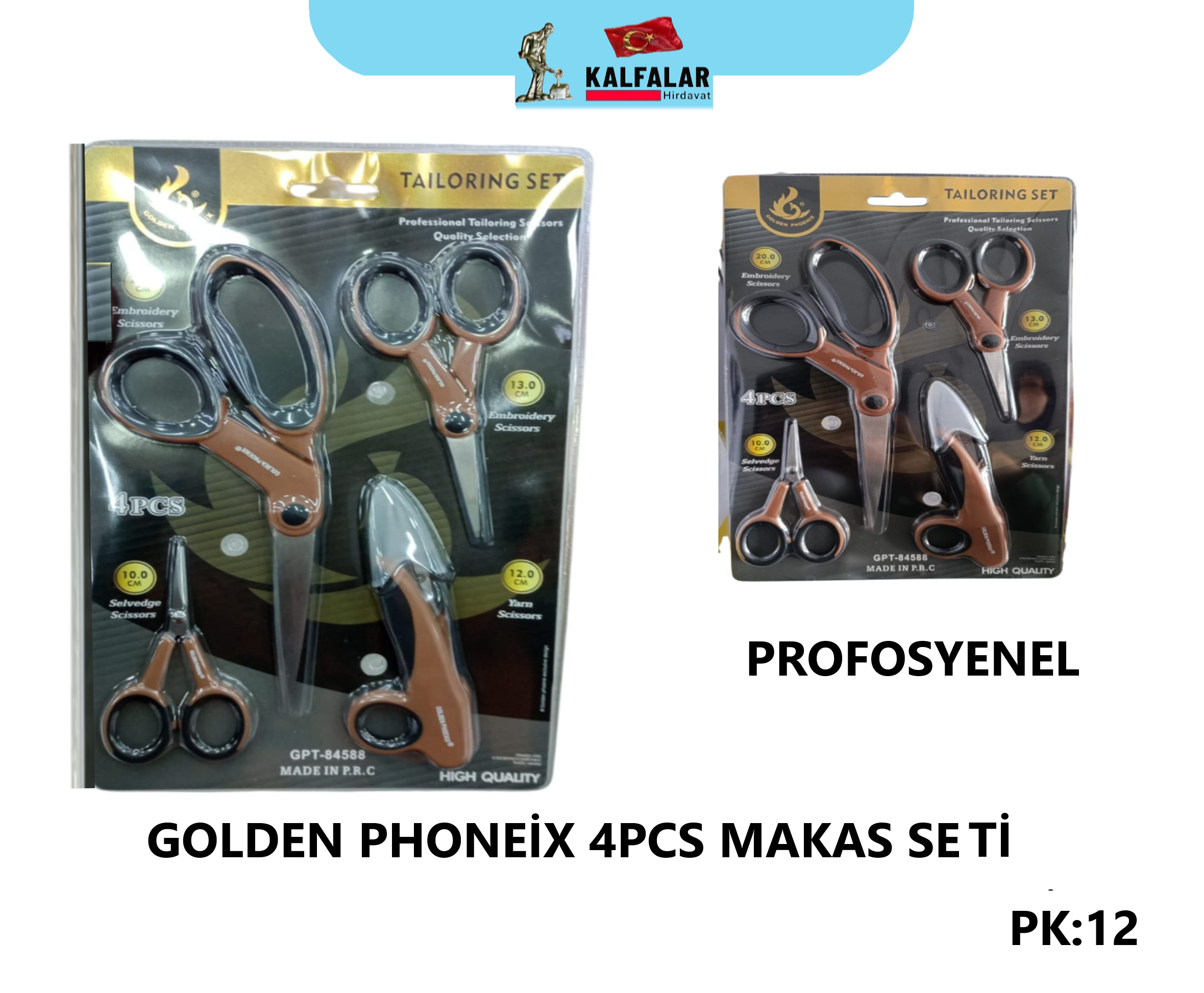 MAKAS SETİ GOLDEN PROFOSYENEL 4 PCS