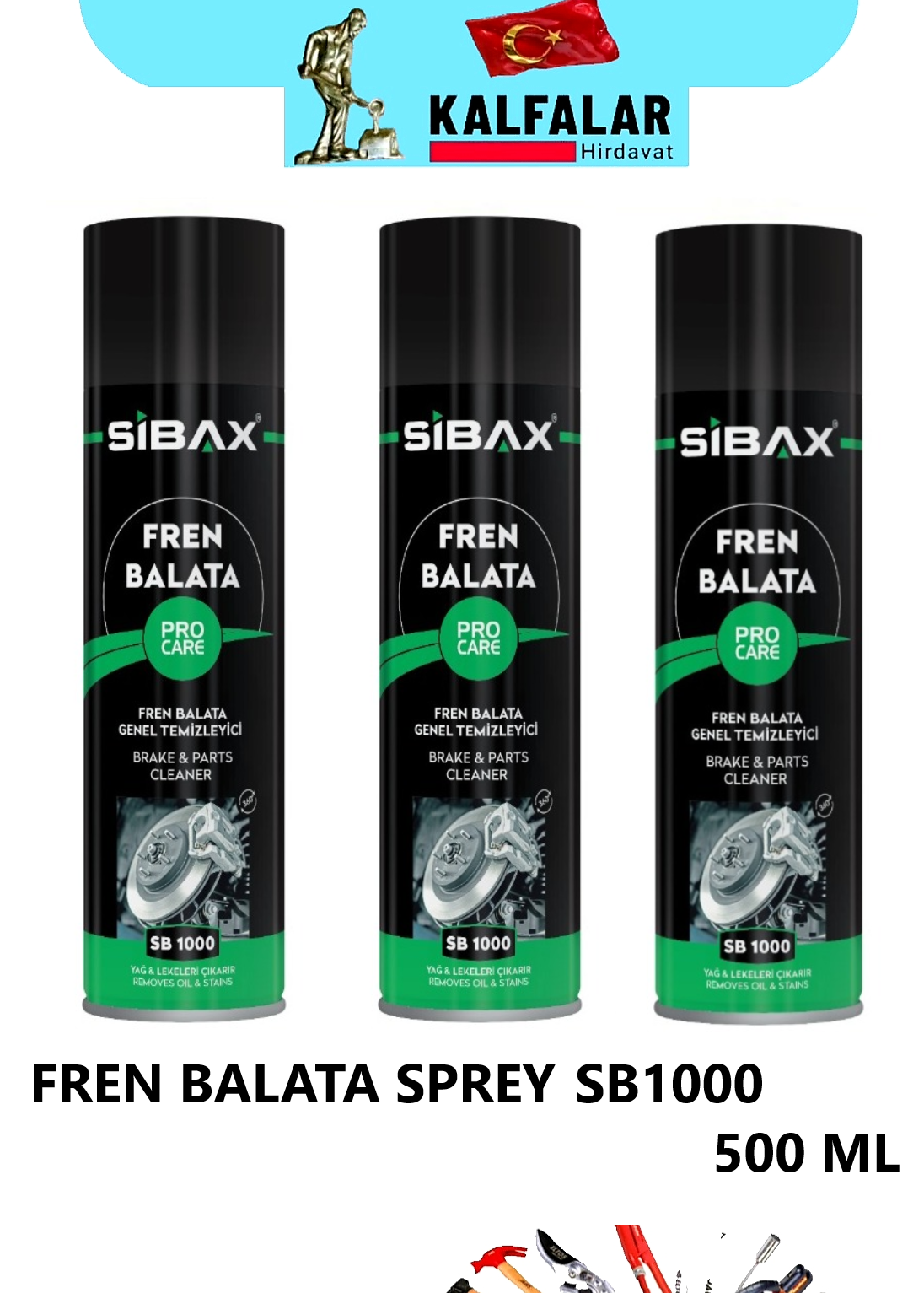 FREN BALATA SPREY SB 1000 500 ML SİBAX 