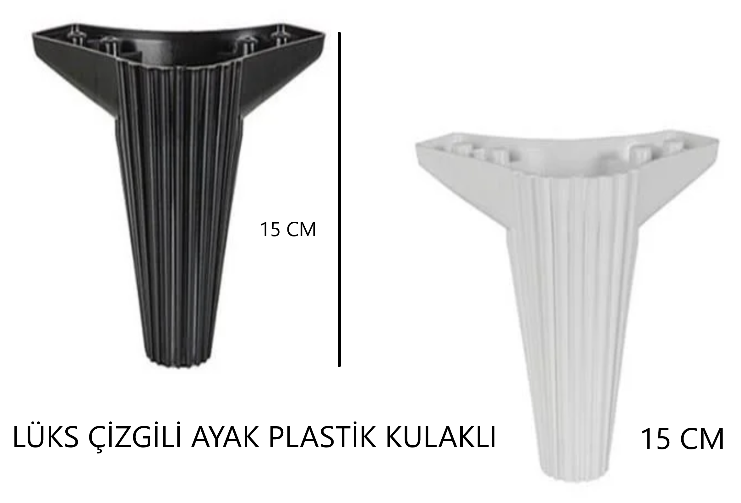LÜKENS AYAK ÇİZGİLİ KULAKLI BEYAZ 15 CM