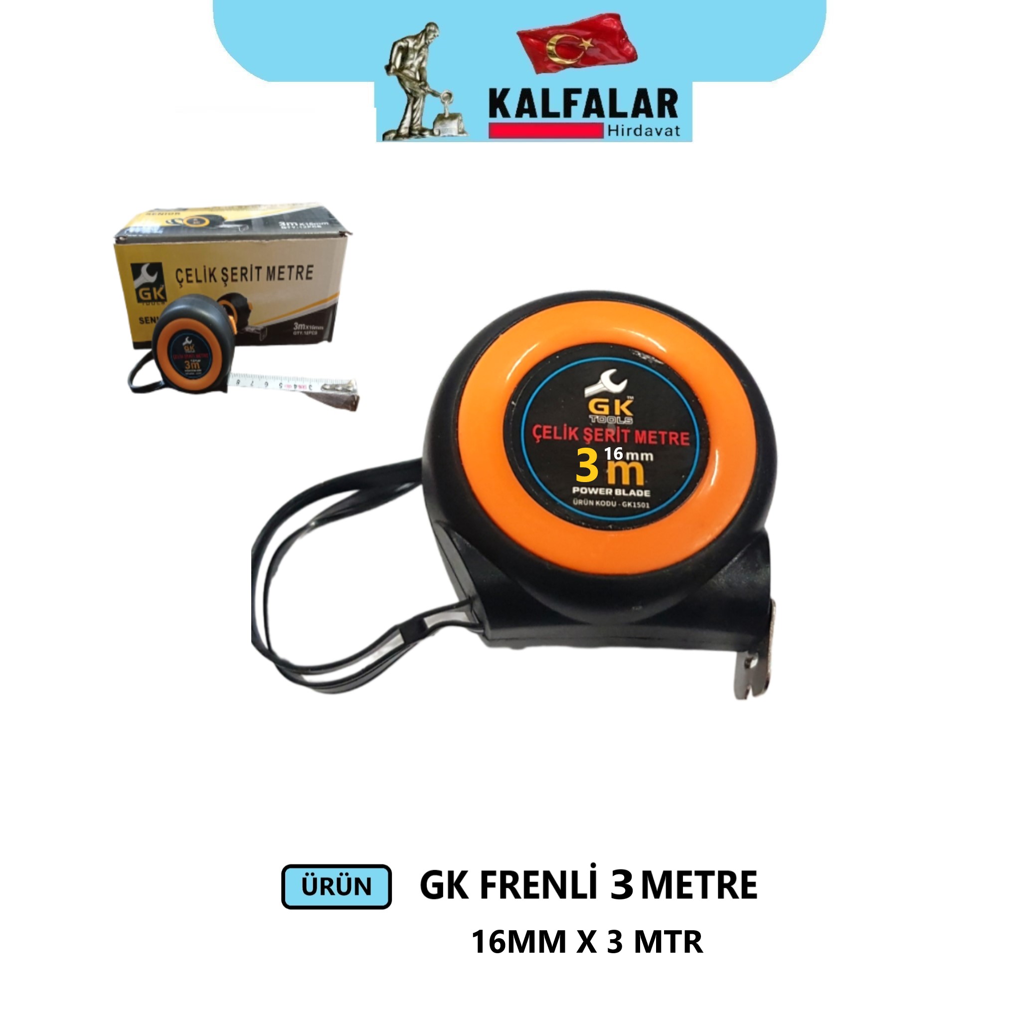 METRE FRENLİ GK 16MMX3 METRE