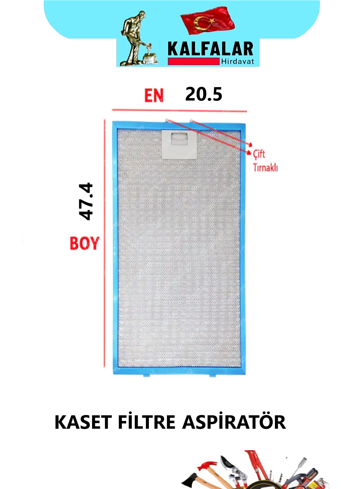 ASPİRATÖR ALM KASET FİLTRE ÖLÇÜ 20.5X47.4 MM