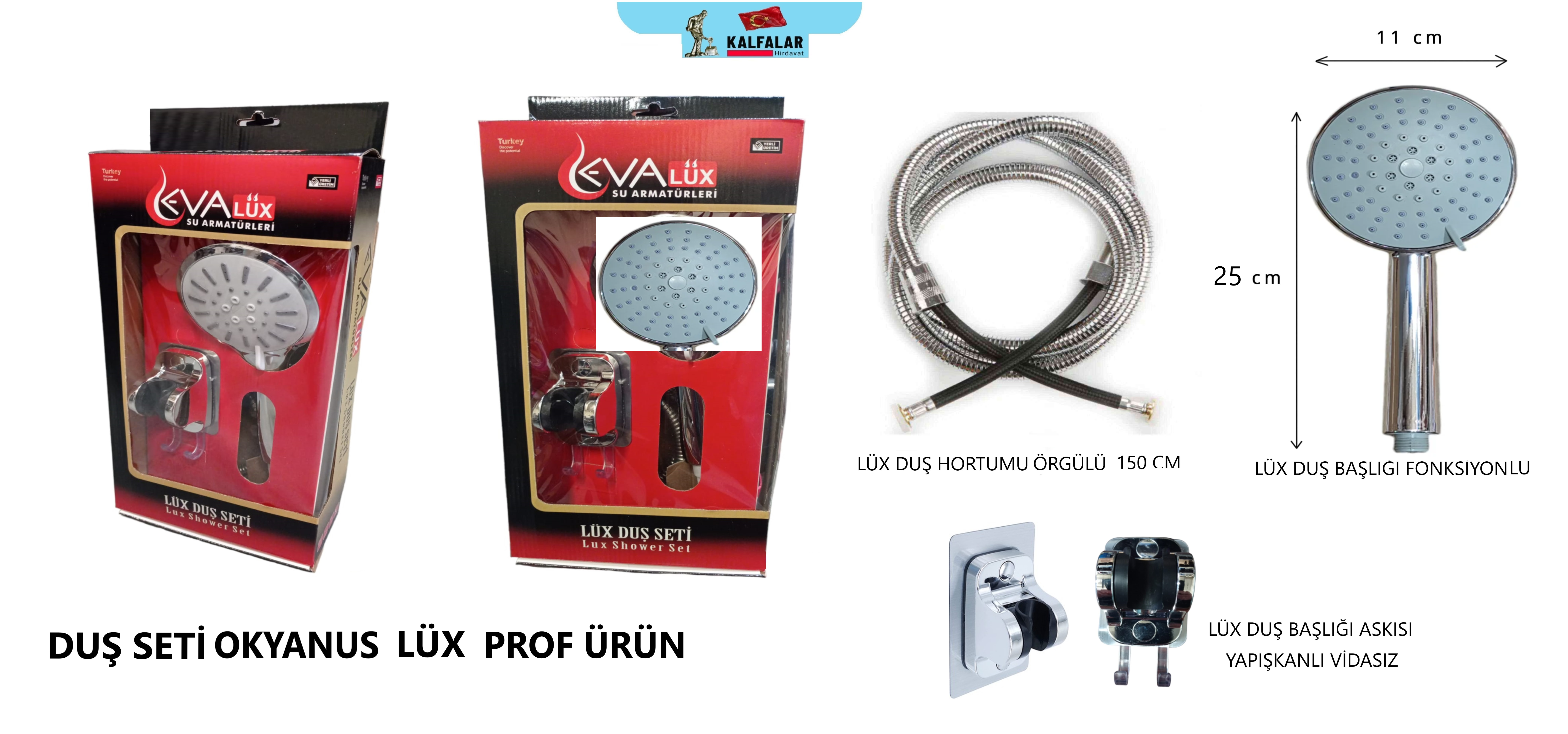 DUŞ SETİ OKYANUS LÜX PROF KALİTELİ ÜRÜN SETİ GRİ KAFA