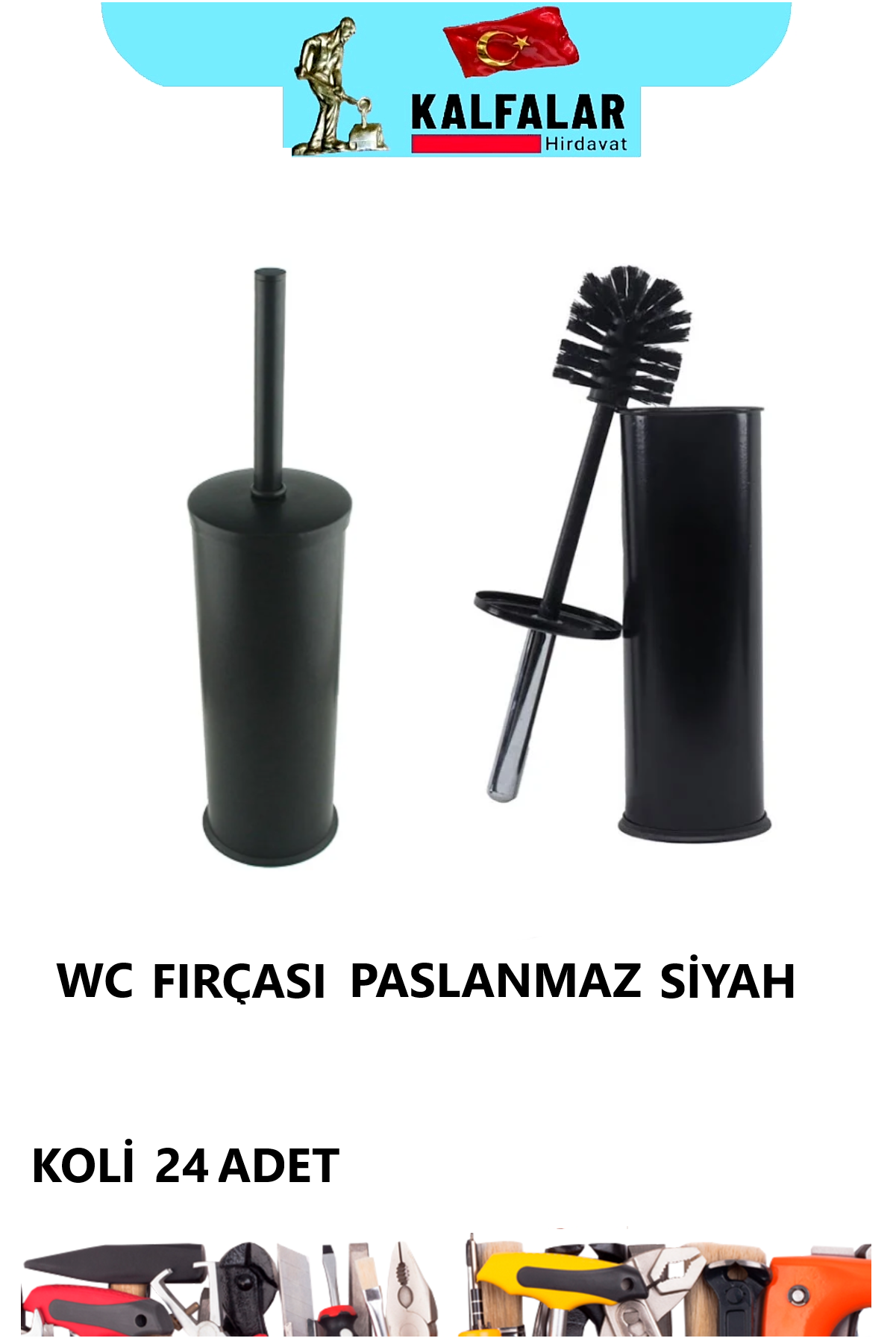 WC FIRÇASI PASLANMAZ SİYAH MİKRO