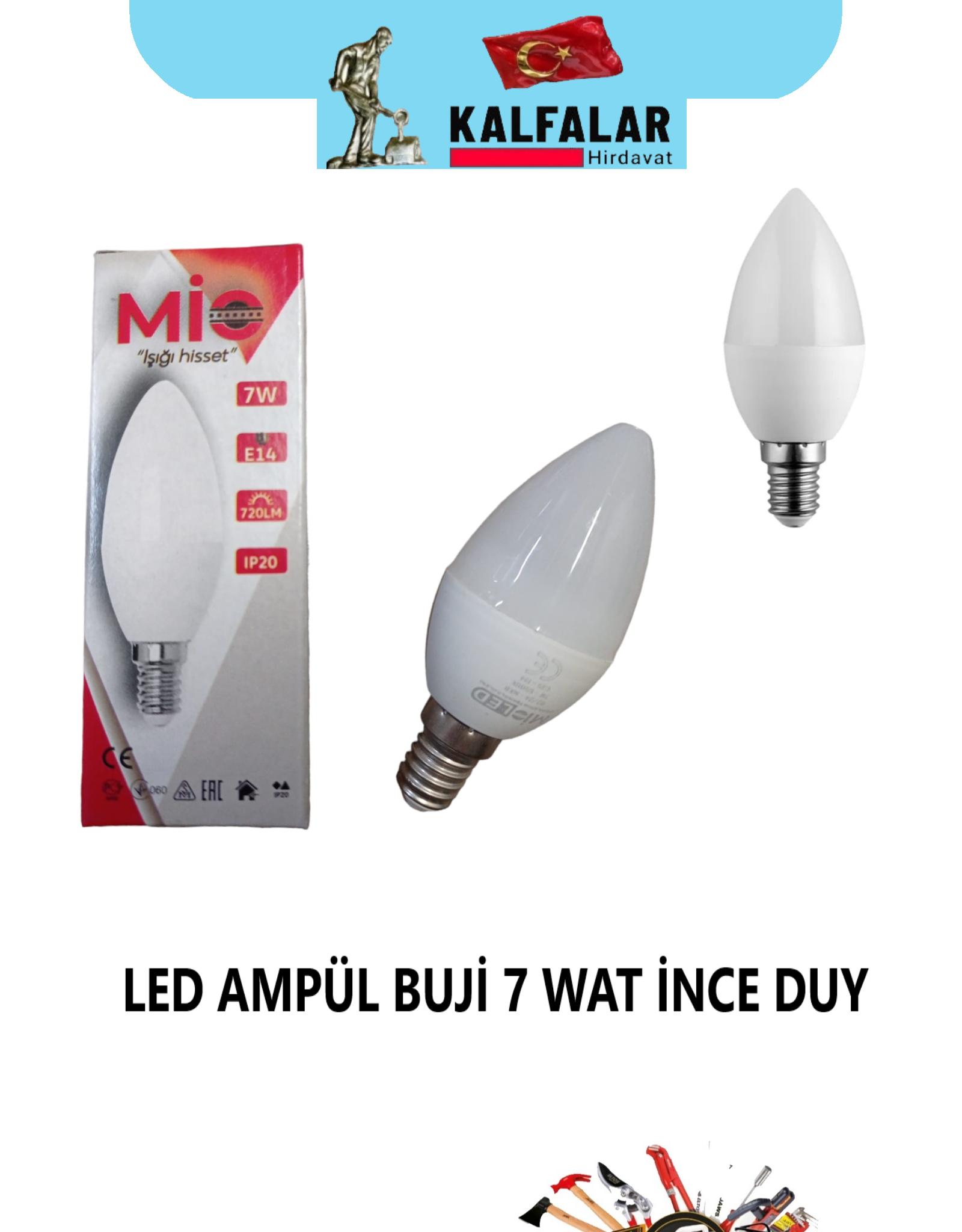 LED AMPÜL 07 WAT BUJİ İNCE DUY