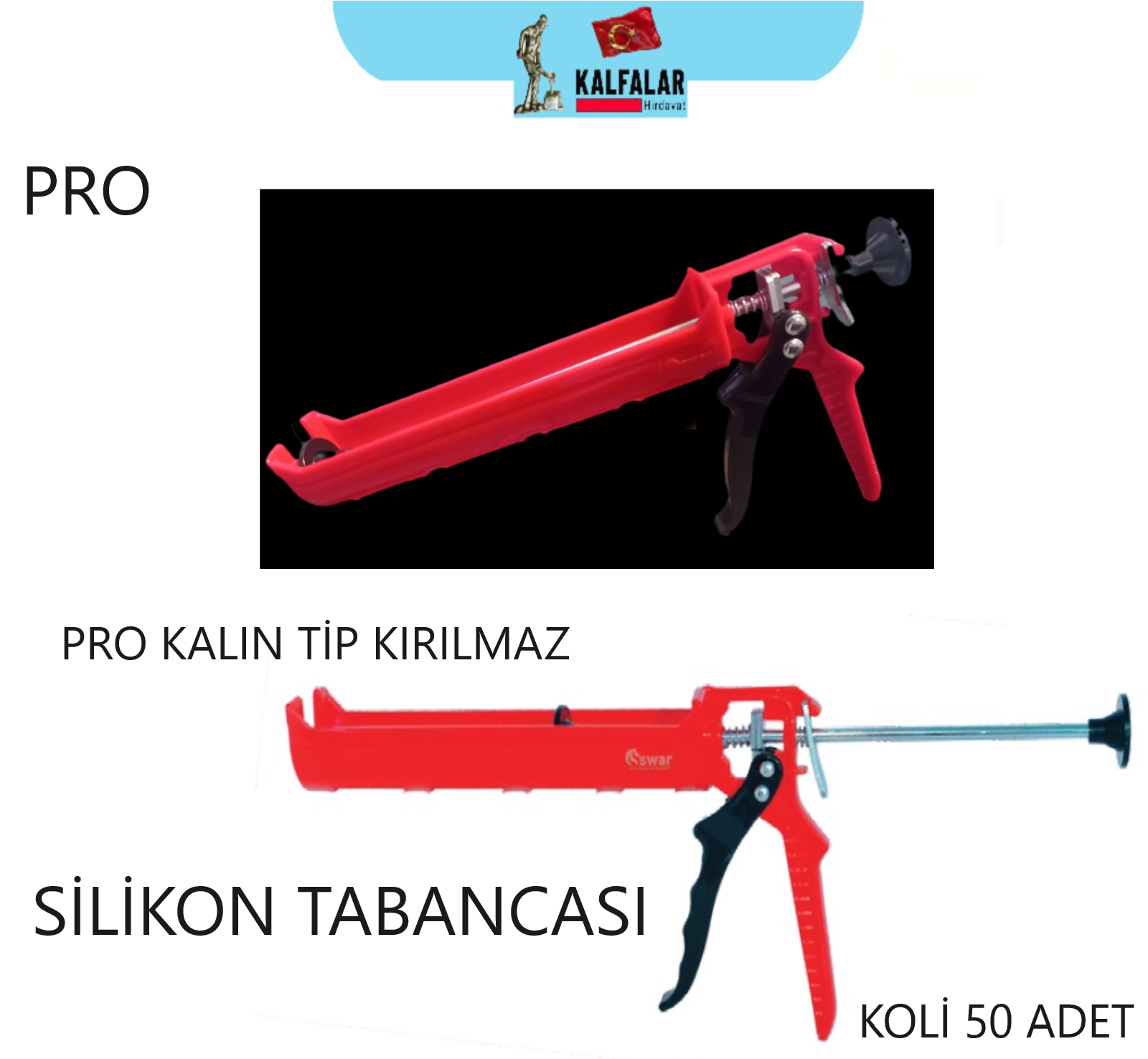 SİLİKON TABANCASI PRO LÜX SWAR PLASTİK KIRMIZI