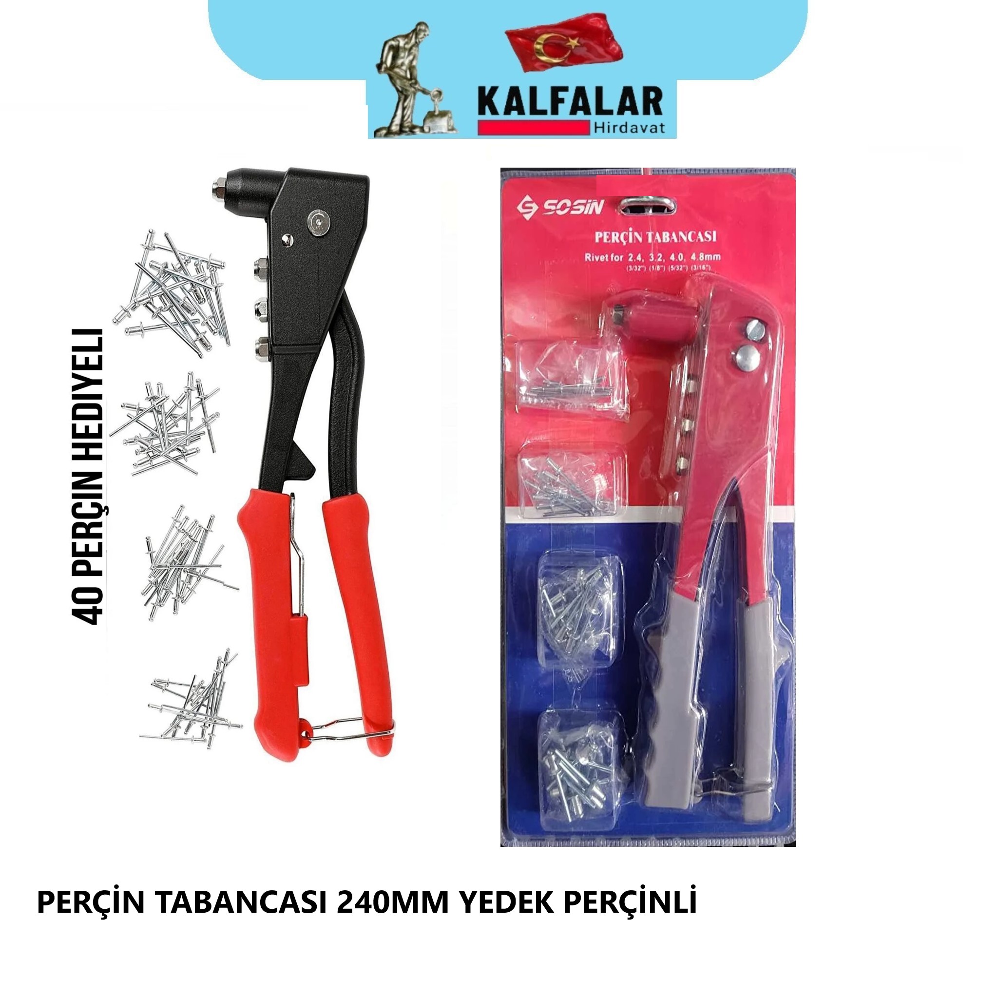 PERÇİN TABANCASI PERÇİN SET SOSİN