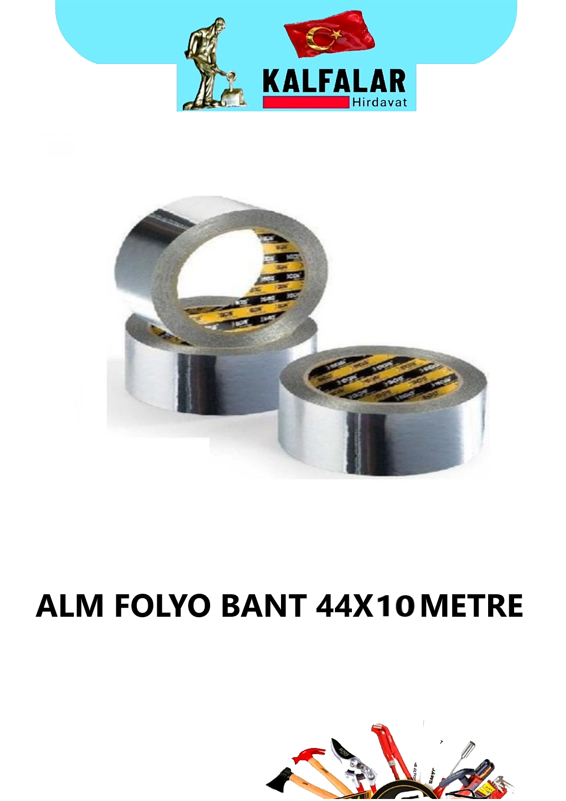 ALİMİNYUM FOLYO BANT 44X10 METRE 