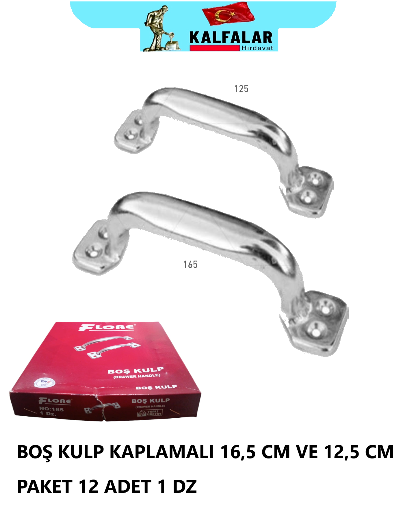 BOŞ KULP KADYUM NO 125 12,5 CM 12 ADET 1 DZ