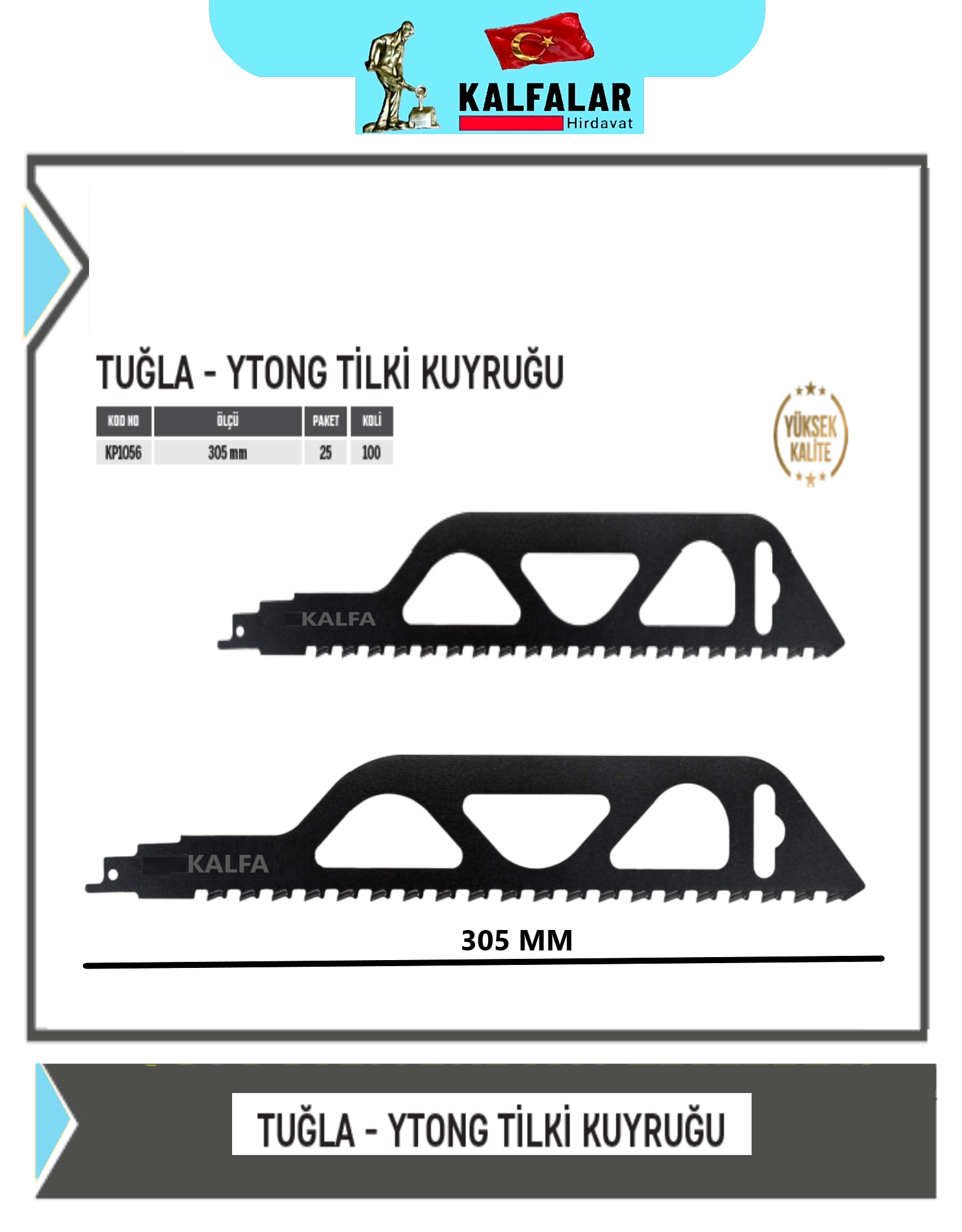 TİLKİ KUYRUĞU TESTRESİ TUGLA-YTONG 305 MM S1243HM