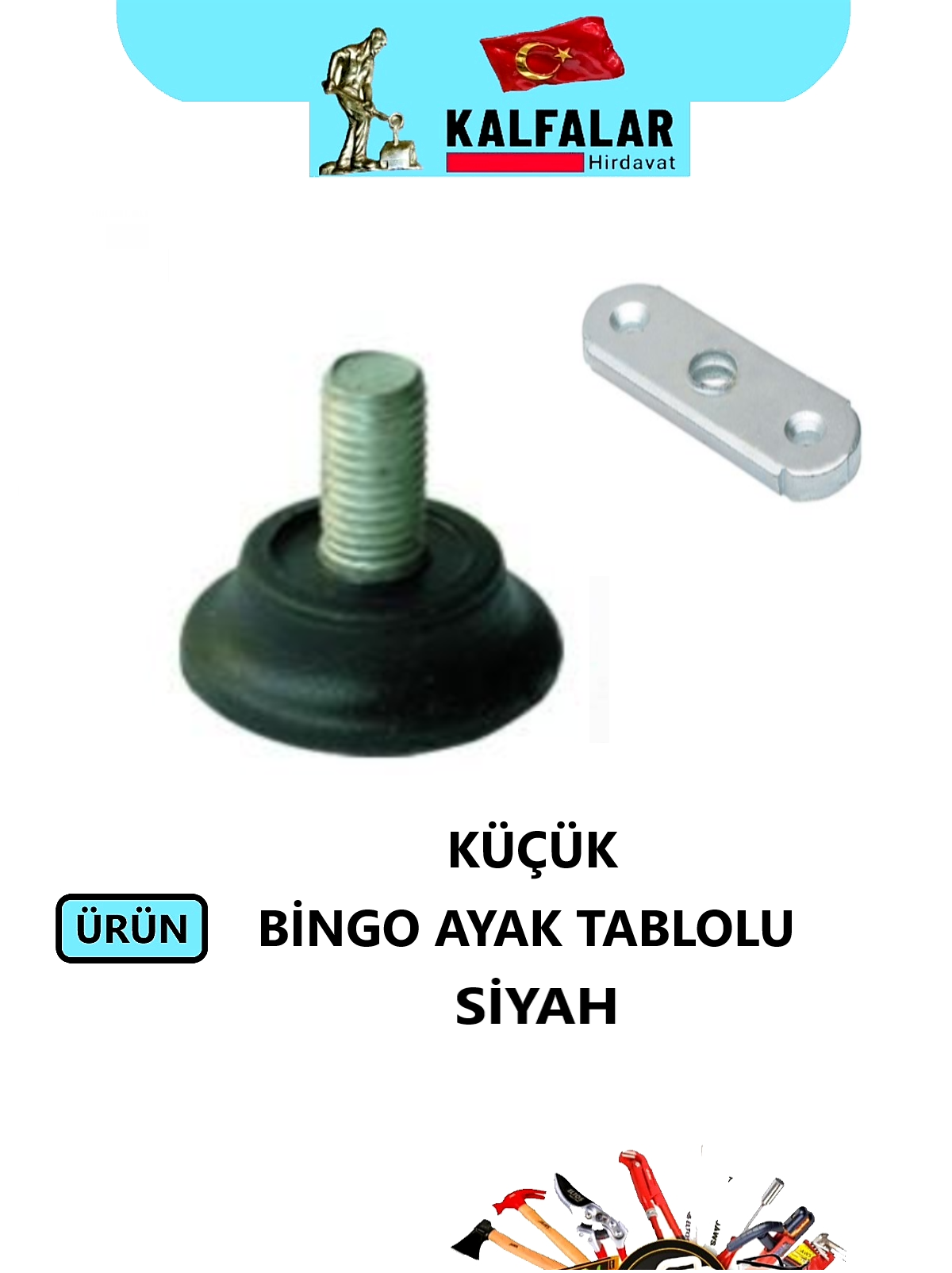 AYAK BİNGO SİYAH KÜÇÜK SAÇ TABLOLU TAKIM