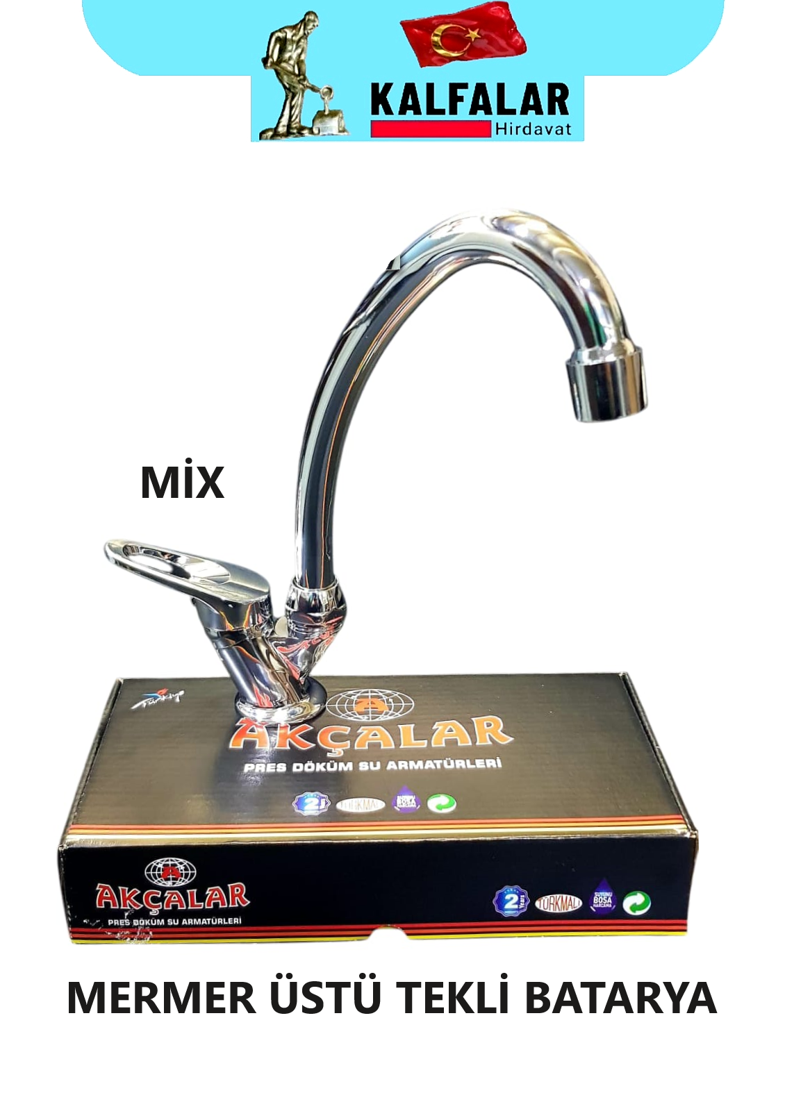 MUSLUK  MERMER ÜSTÜ TEKLİ BATARYA MİX
