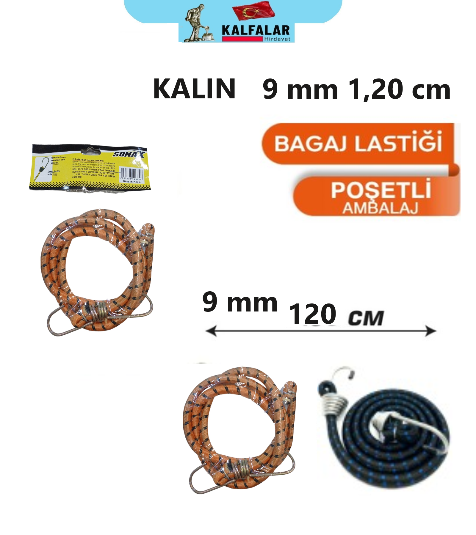 BAGAJ LASTİĞİ 120 CM 9 MM KALIN TİP 