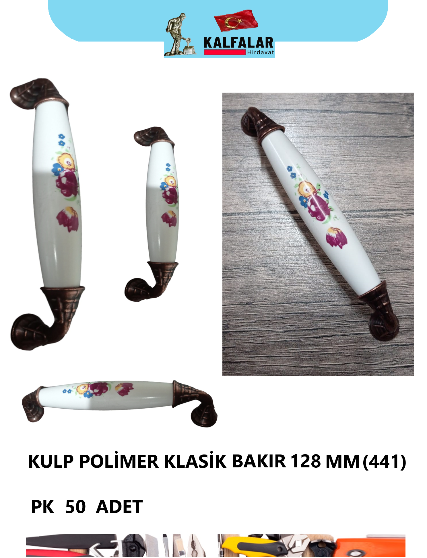 KULP POLİMER KLASİK 128 MM BAKIR (441)