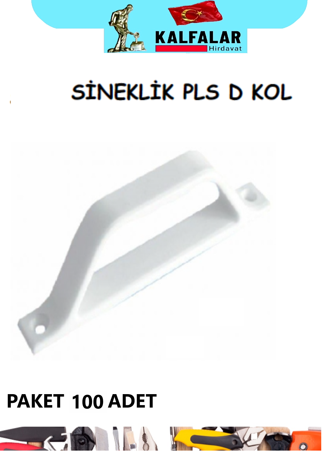 PVC SİNEKLİK TUTAMAK D KOL  PAKET 100 ADET