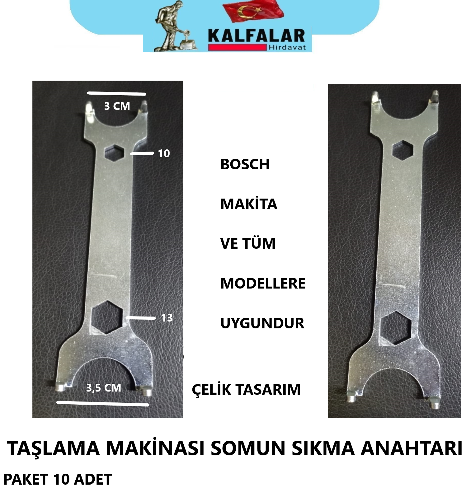 TAŞLAMA MAKİNASI SOMUN SIKMA ANAHTARI ÇOK AMAÇLI