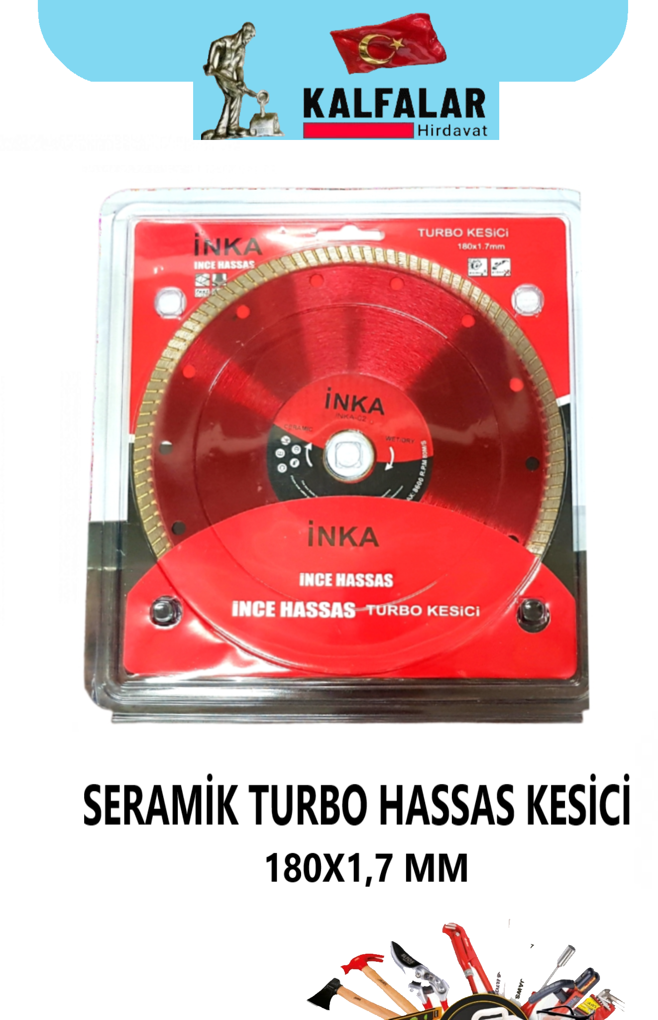 SERAMİK TURBO HASSAS KESİCİ 180MMX1,7 MM İNKA
