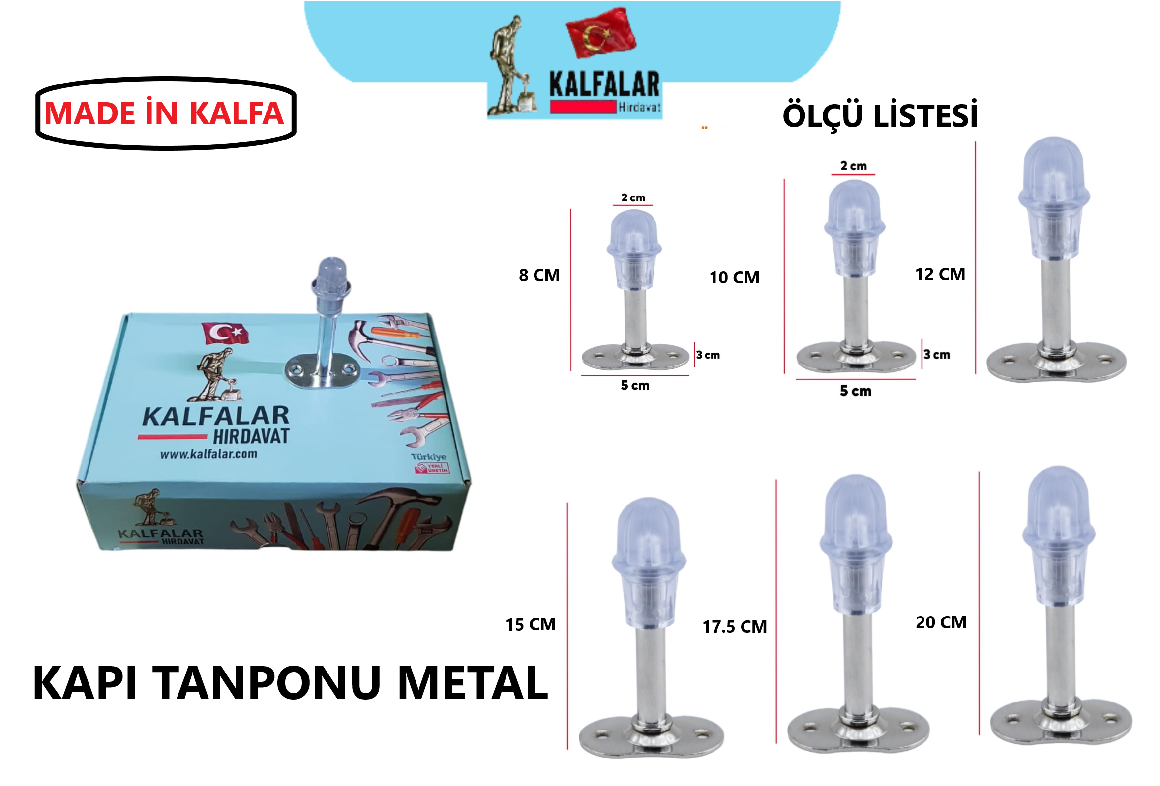 KAPI TANPONU METAL KAPLAMA 20 CM