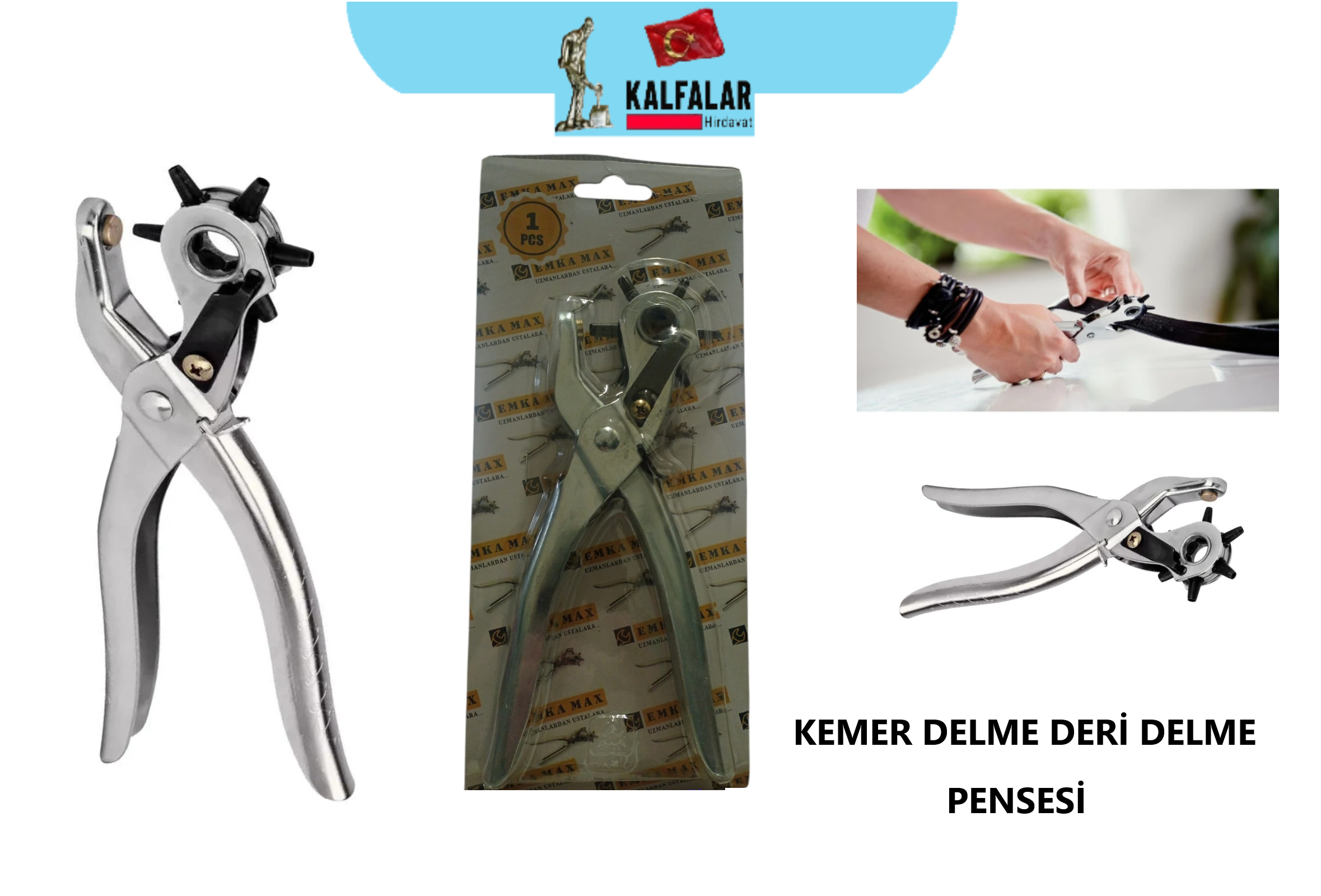 KEMER DELME DERİ DELME PENSE METAL PASLANMAZ