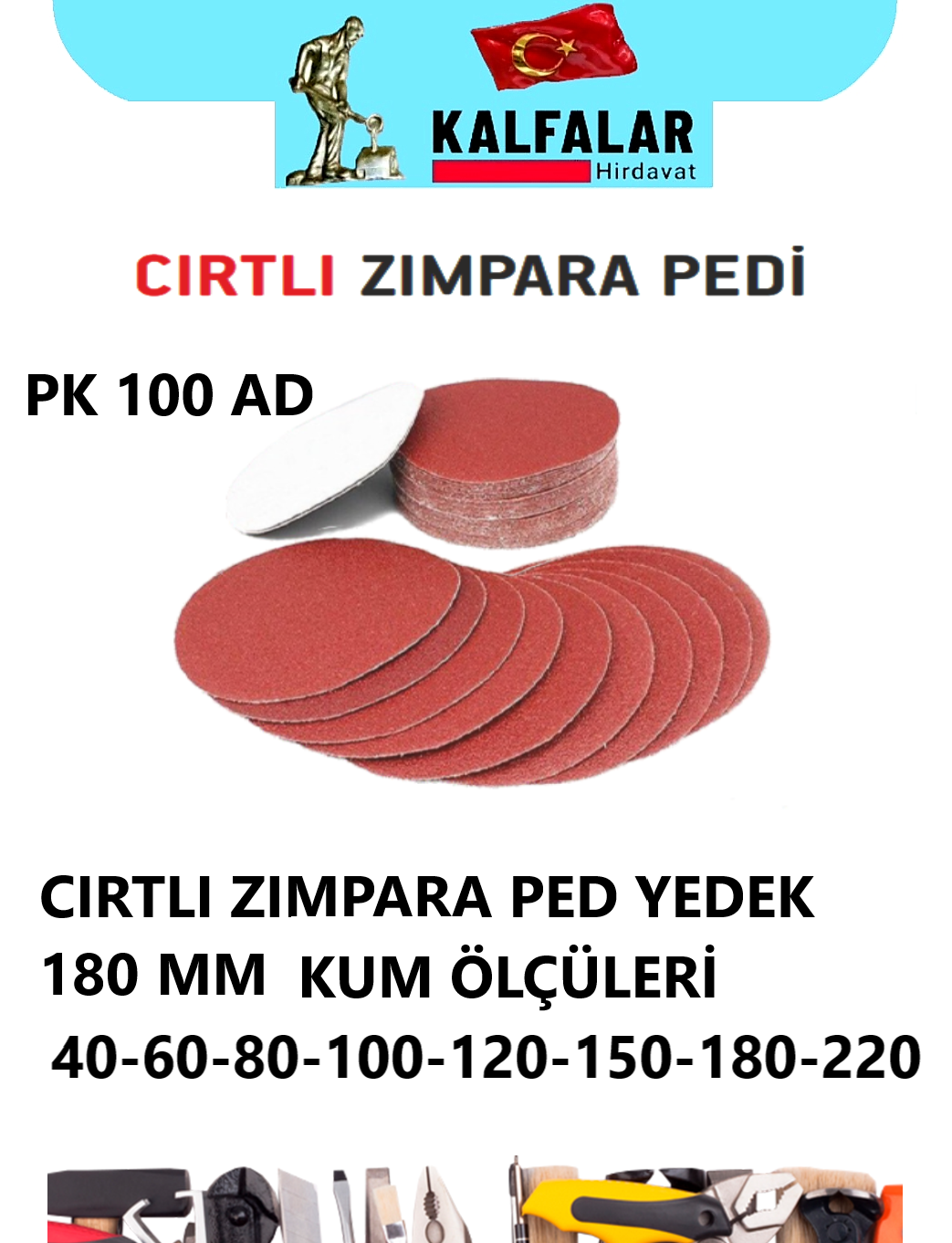ZIMPARA CIRTLI PED 180 MM YEDEK