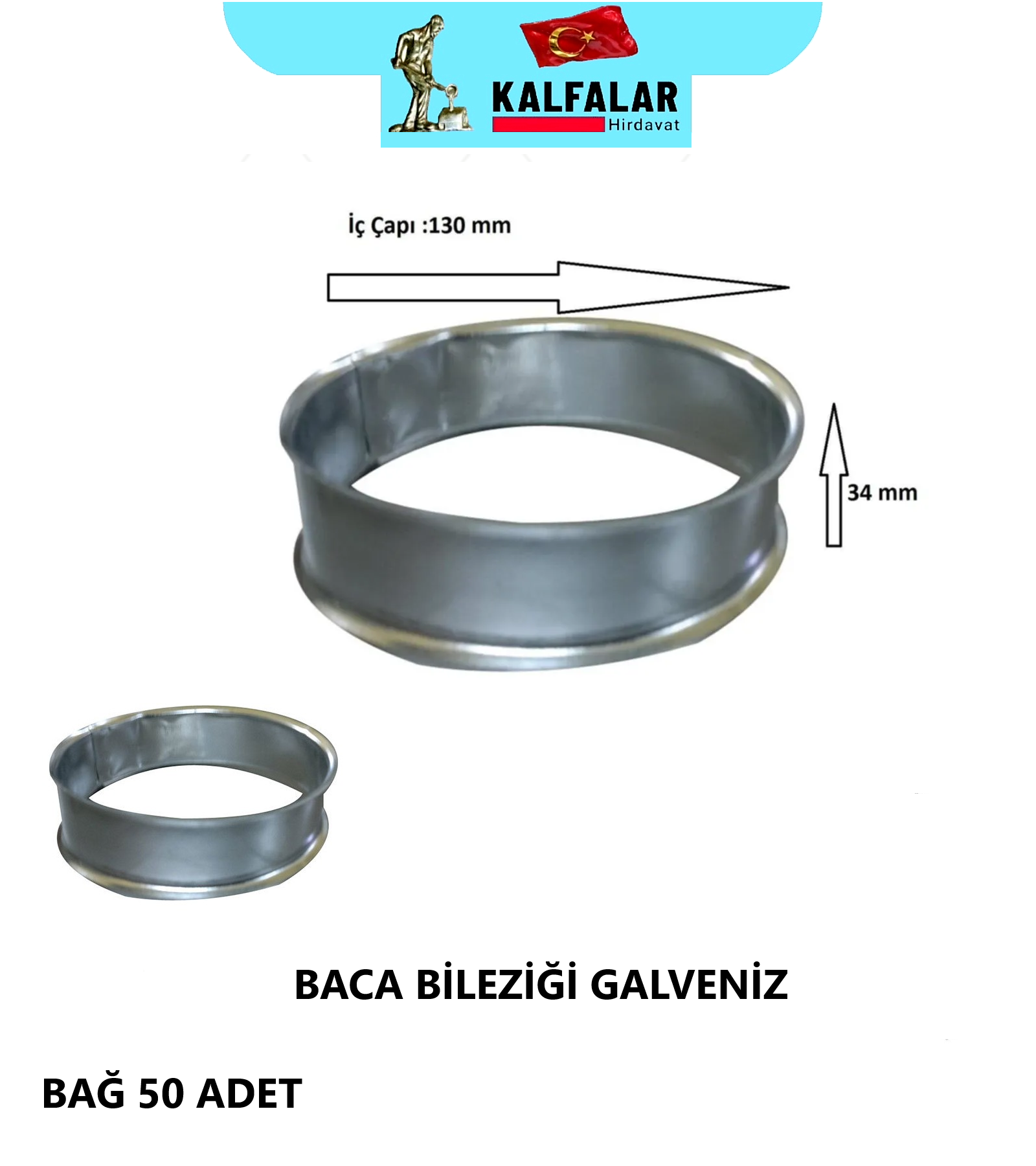 BACA BİLEZİĞİ GALVENİZ 13 CMX 3,4 CM