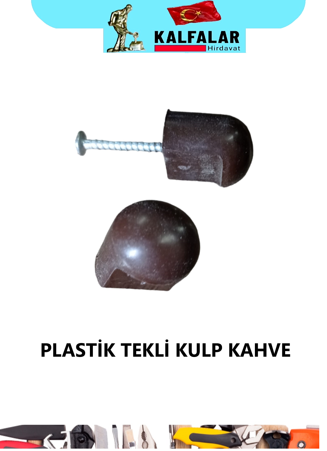 KULP PLASTİK TEKLİ KAHVE VİDALI