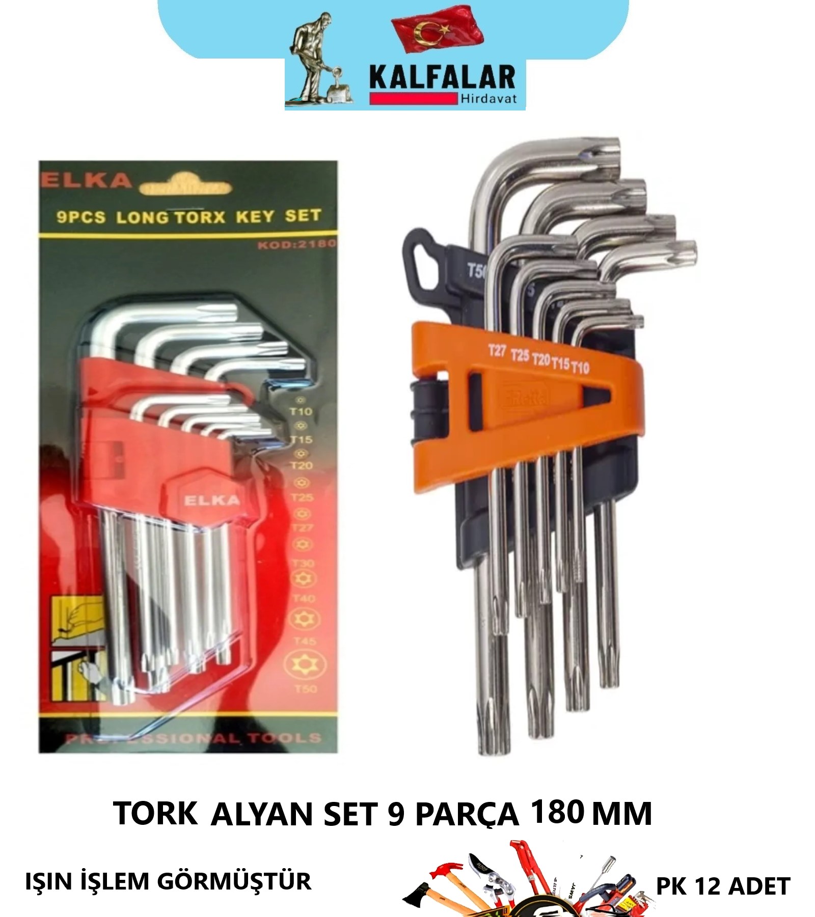 TORK SET 180 MM 9 PCS ELKA TOOLS ÇELİK