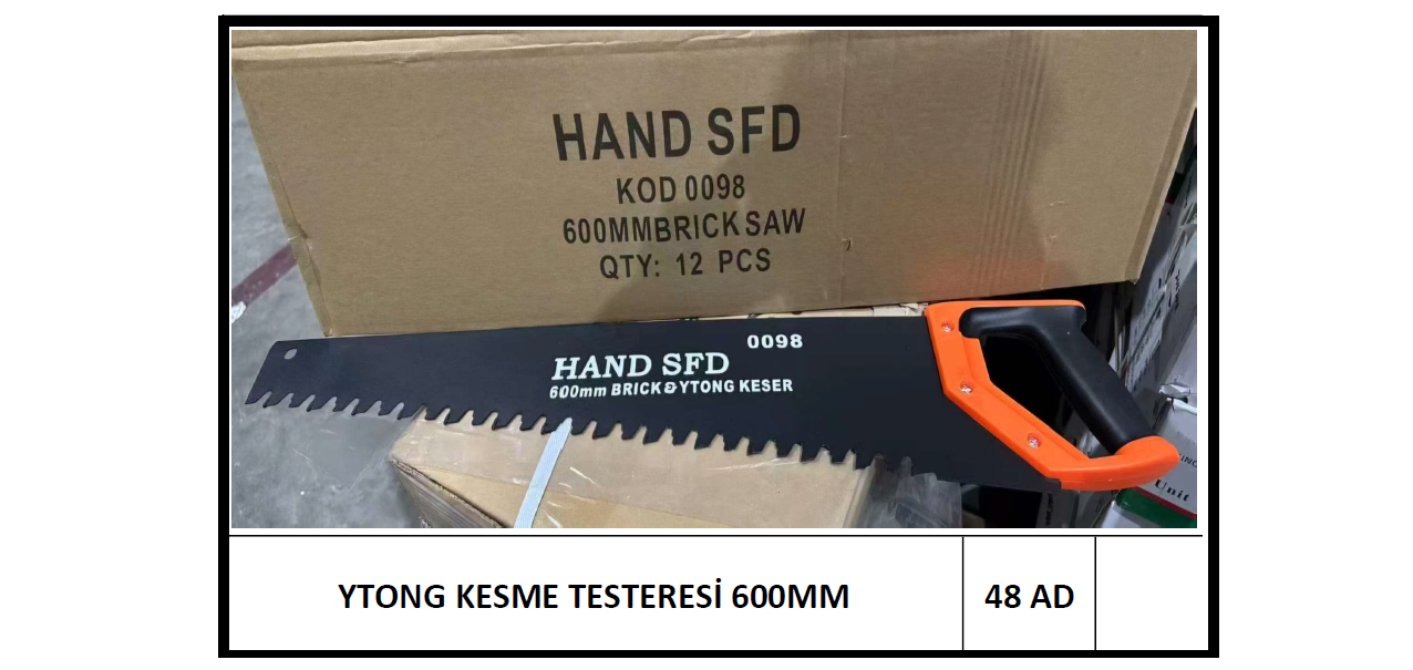 GAZ BETON YTONG TESTERESİ 550 MM KALFA MAX