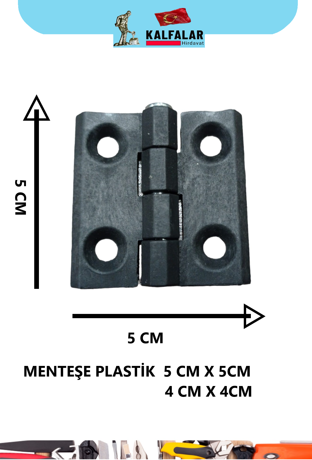 MENTEŞE SERT PLASTİK 5 CM X 5 CM