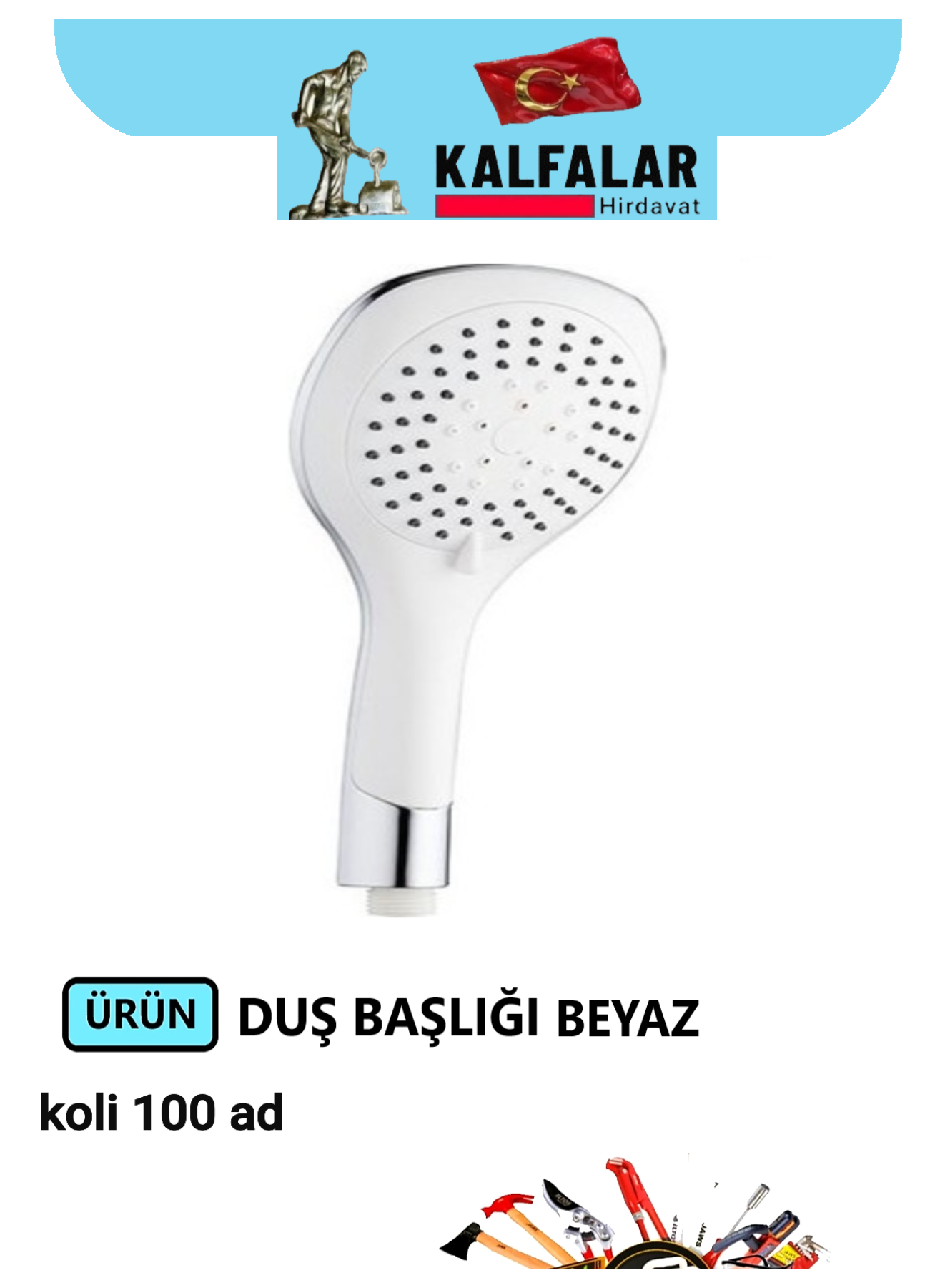 DUŞ BAŞLIĞI BÜYÜK KAFA FONKSİYONLU KARE BEYAZ LÜX