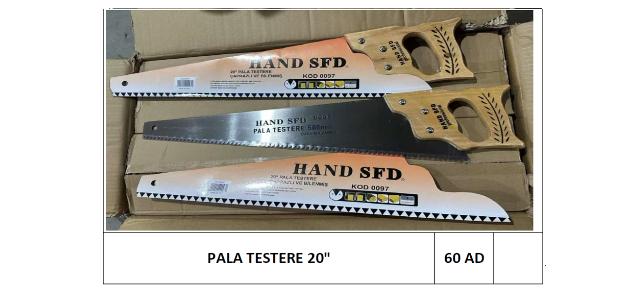PALA TESTERE FİBER SAP NO.20 50 CM SFD PROF
