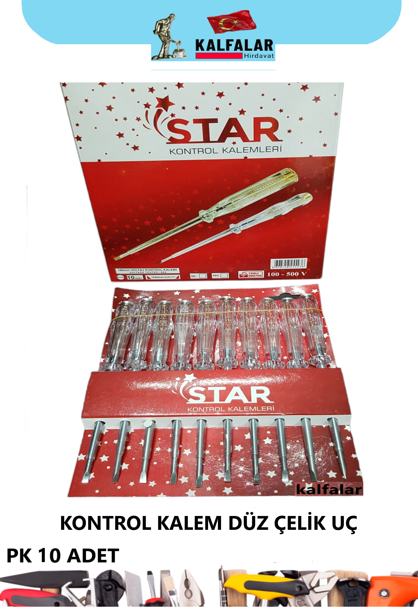 KONTROL KALEMİ STAR DÜZ ÇELİK UÇ 