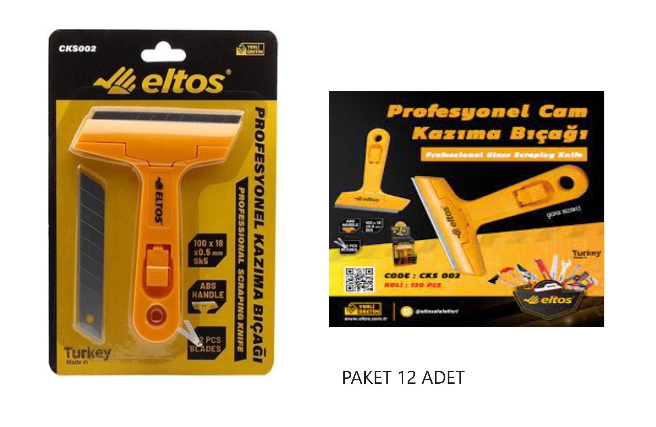CAM KAZIMA BIÇAĞI PROFOSYENEL ELTOS PK 12 ADET
