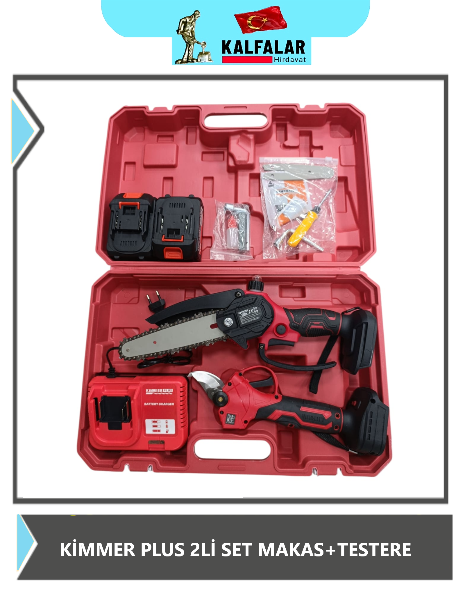 KİMMER PLUS 2Lİ SET MAKAS+TESTERE