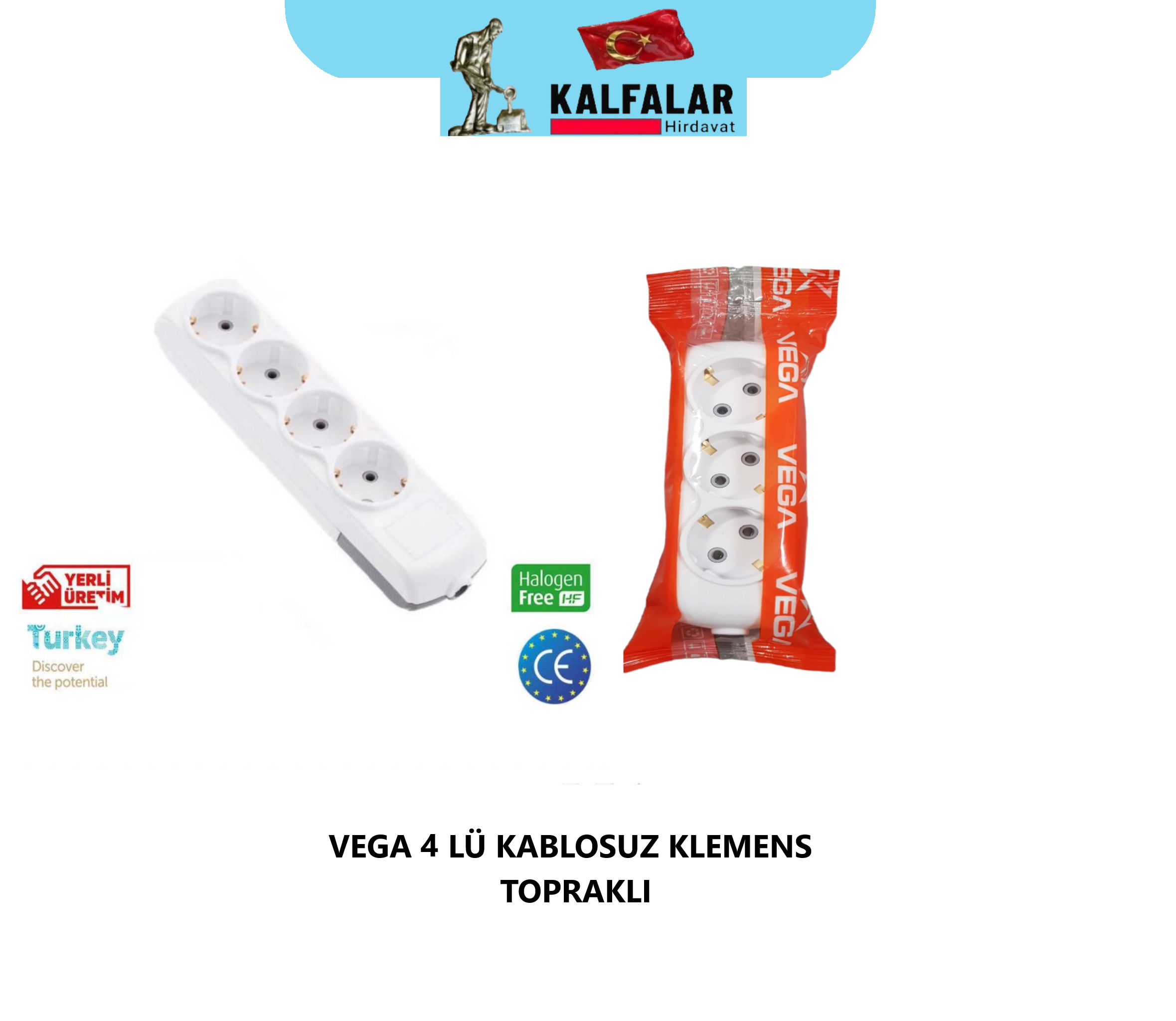 PRİZ 4 LÜ TOPRAKLI KLEMENS VEGA