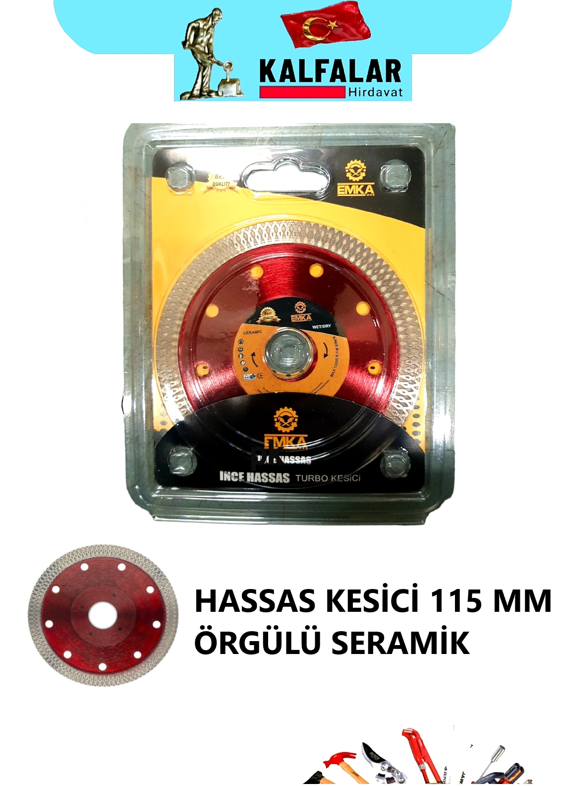 SERAMİK TURBO HASSAS KESİCİ ÖRGÜLÜ115MMX1,3 MM EMKA