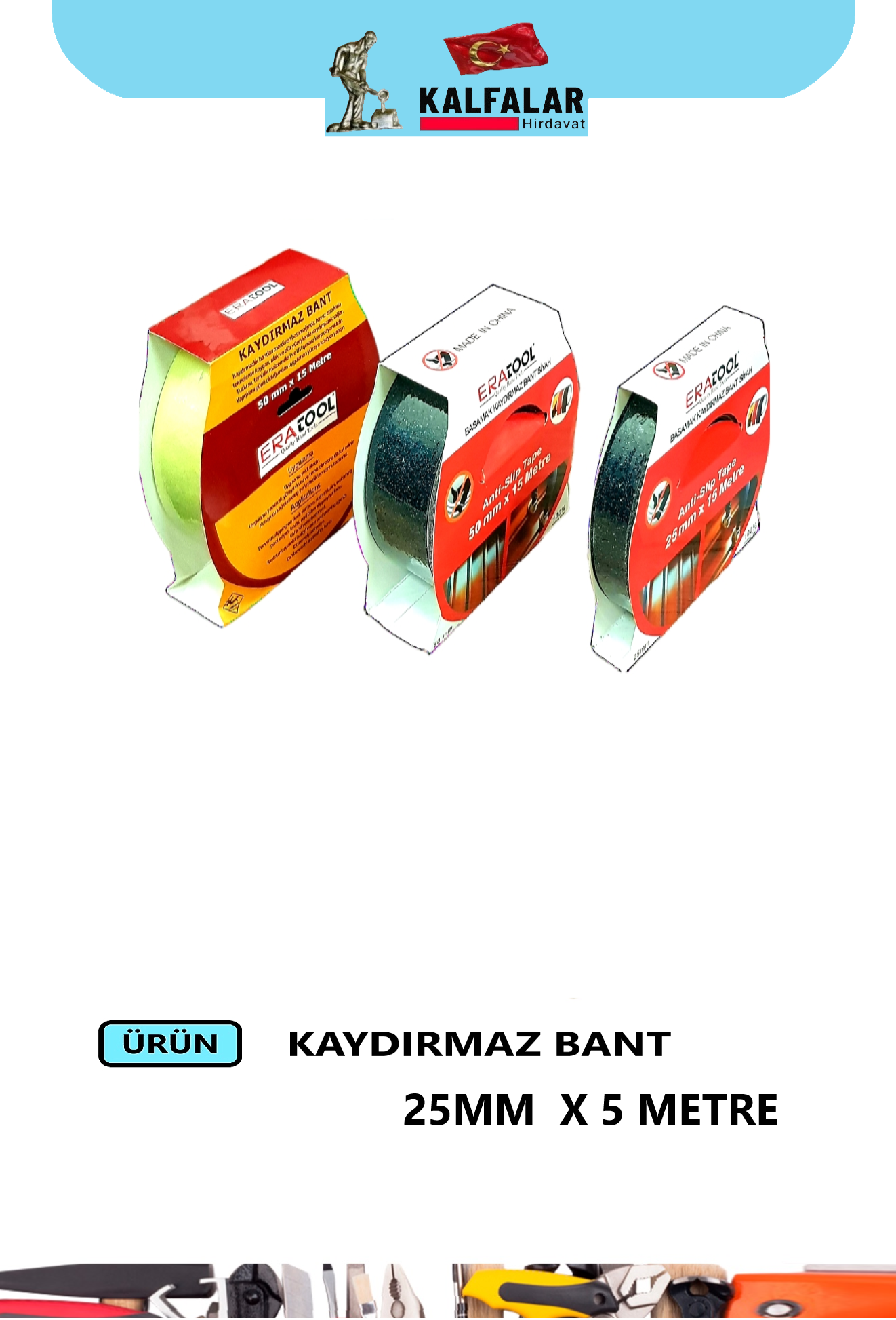KAYDIRMAZ BANT 25MM-5 METRE SİYAH