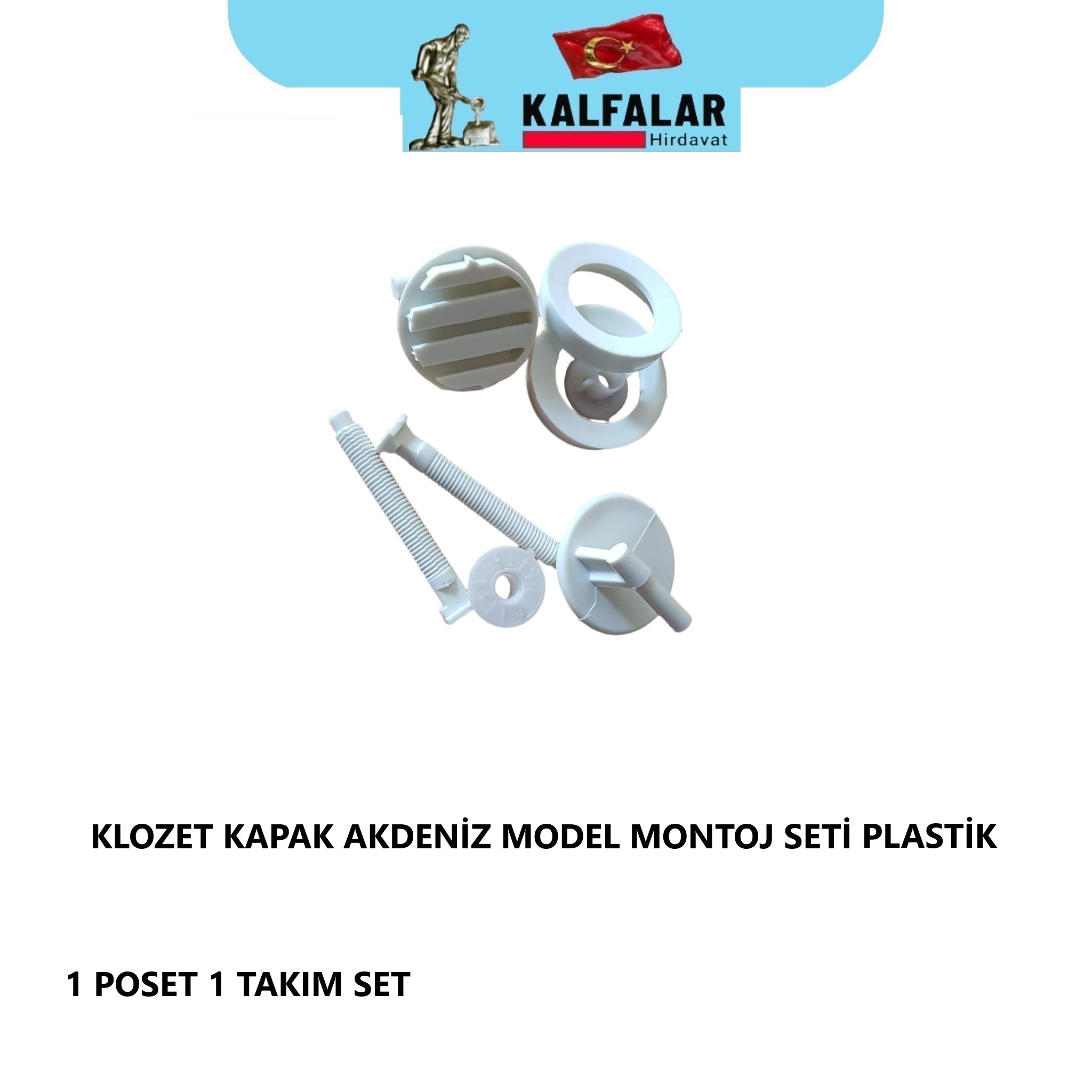 KLOZET KAPAK MONTAJ APARAT SET PLASTİK