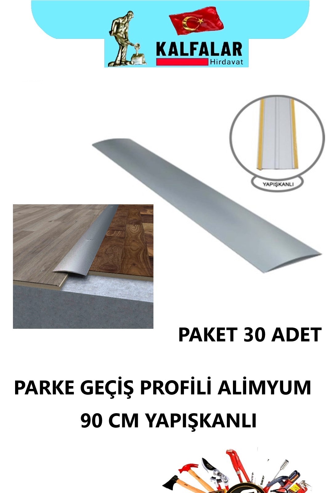 PARKE GEÇİŞ PROFİLİ ALİMİNYUM 2,70 CM