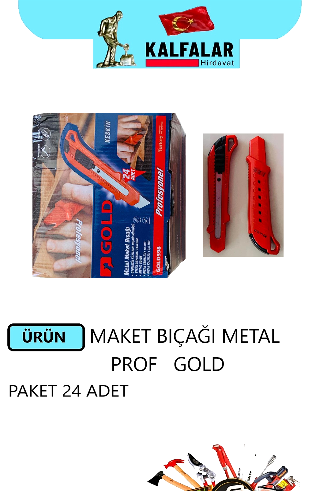 MAKET BIÇAĞI METAL GOLD 1 KALİTE PROFOSYENEL
