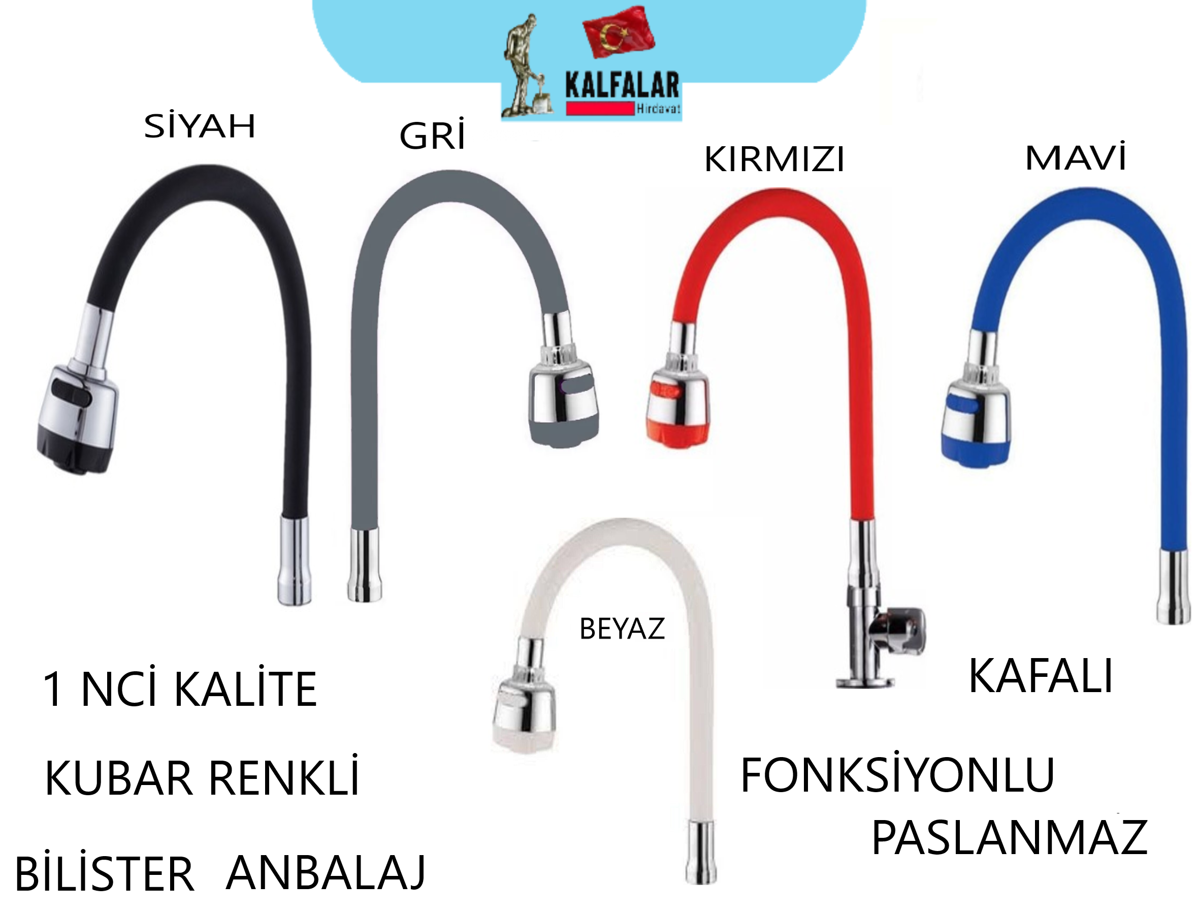 KUBAR KAFALI RENKLİ PASLANMAZ 1 NCİ KALİTE