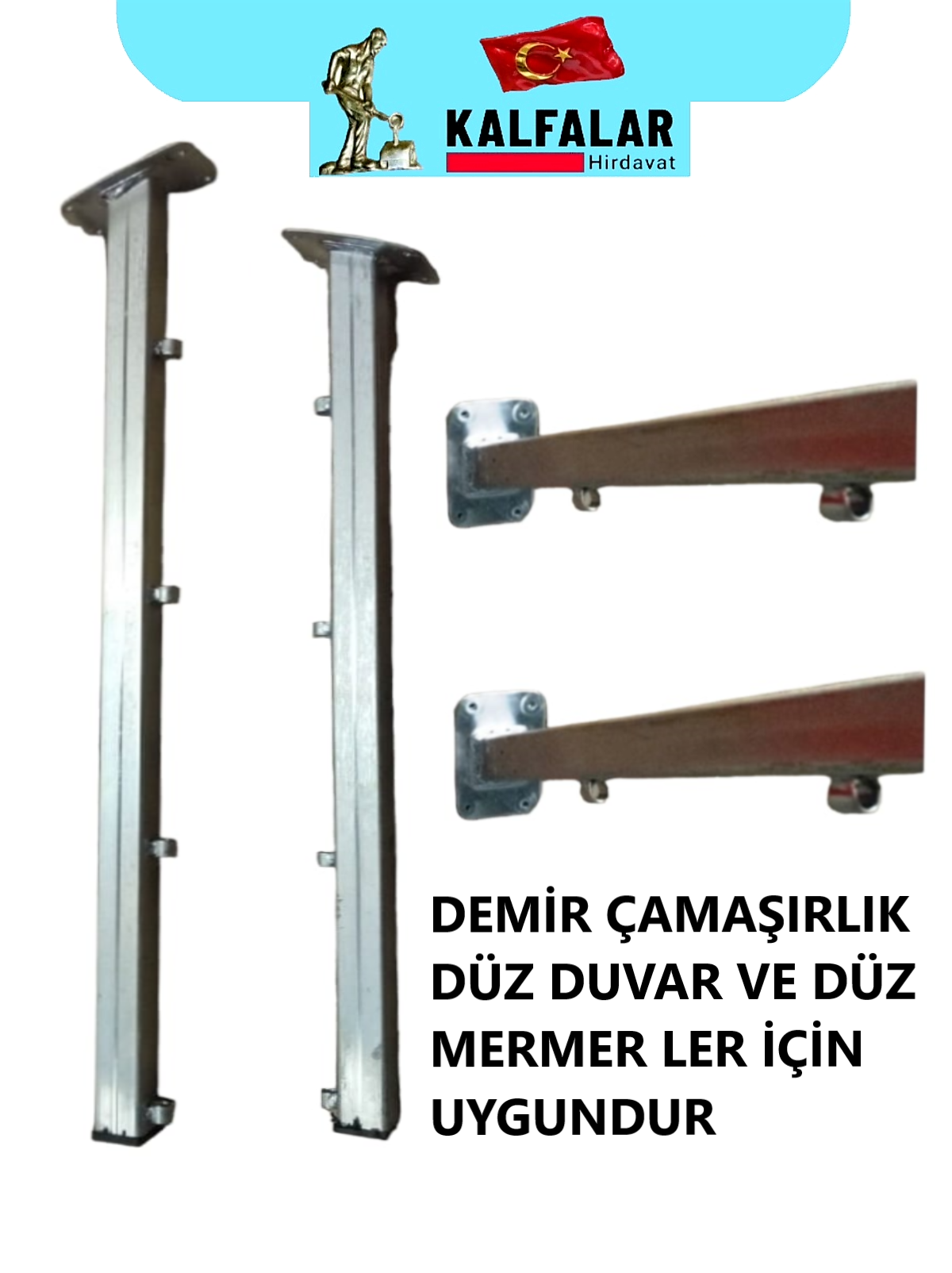 ÇAMAŞIRLIK DEMİR DÜZ DUVAR VE DÜZ MERMER