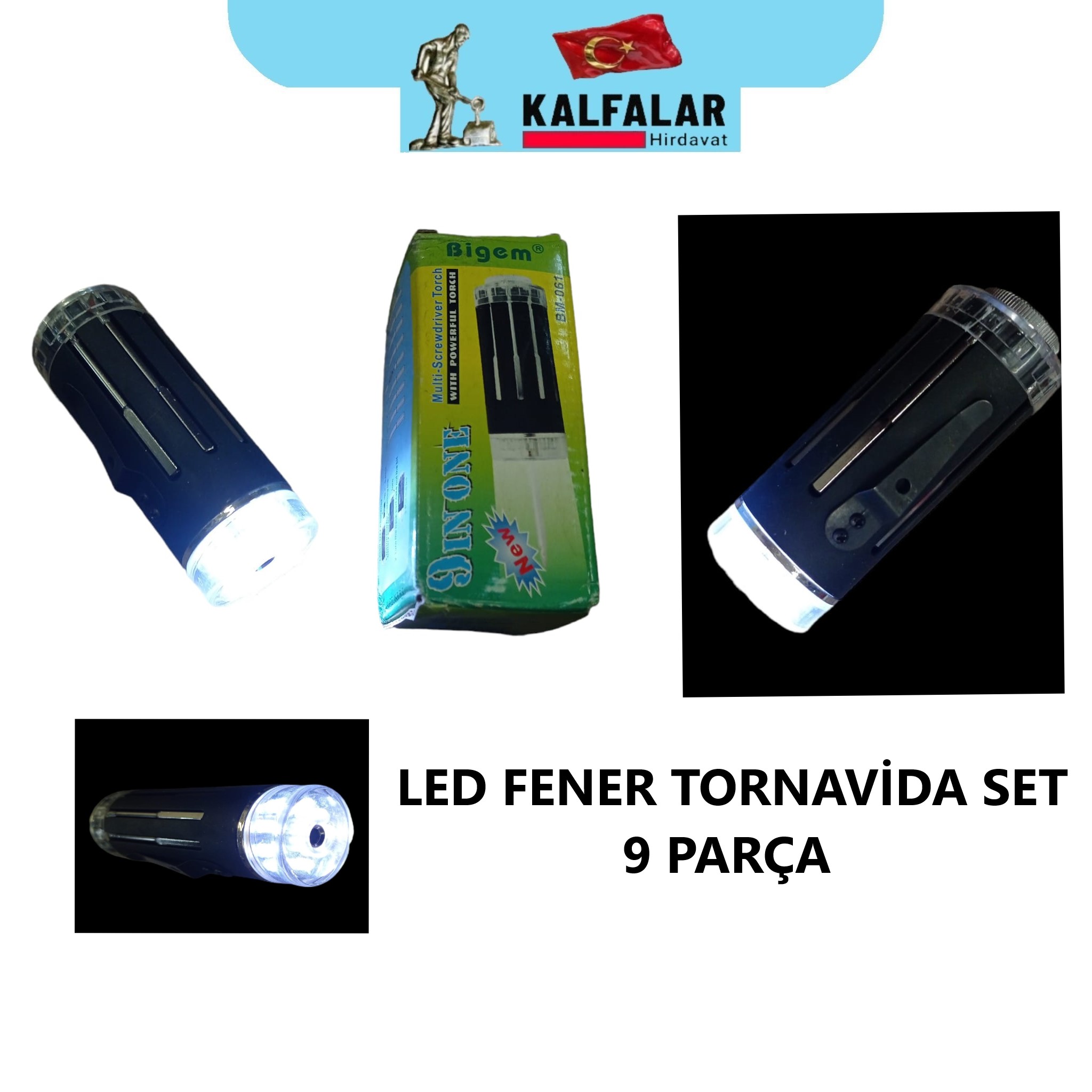 LED FENER TPRNAVİDA SET 9 PCS PİLLİ