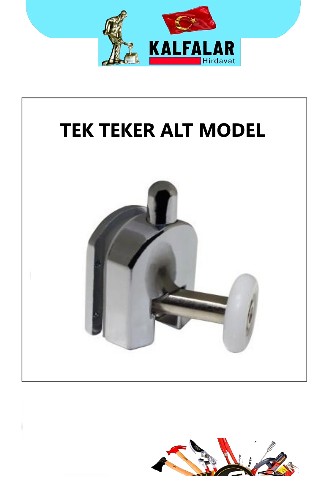 DUŞ TEKER KABİN TEK ALT TEKER KROM 